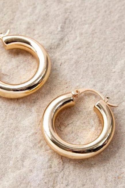 Urban Outfitters - Gold Chunky Hoop Earrings