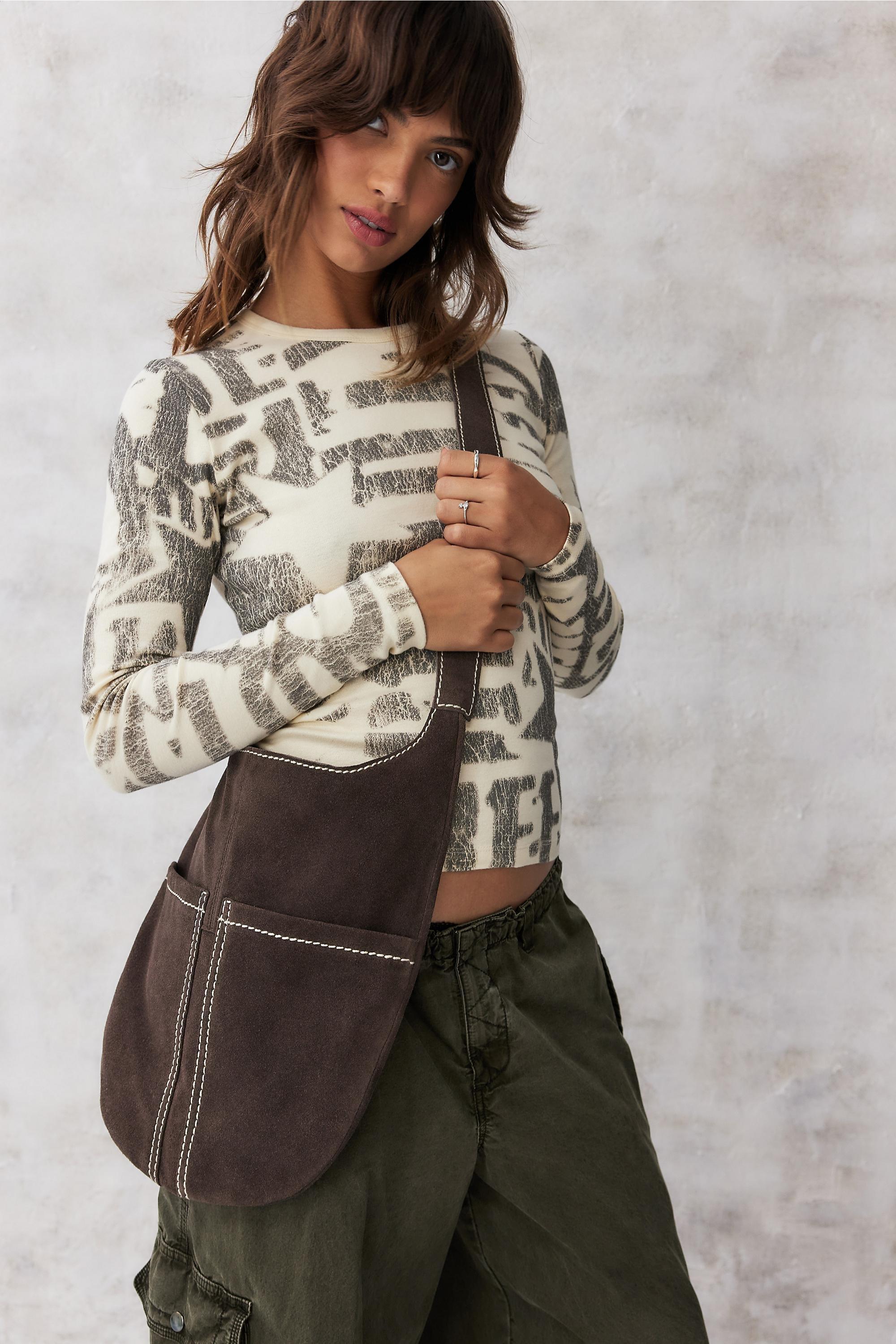 Brown Uo Slouchy Crossbody Bag, BRN, large image number 0