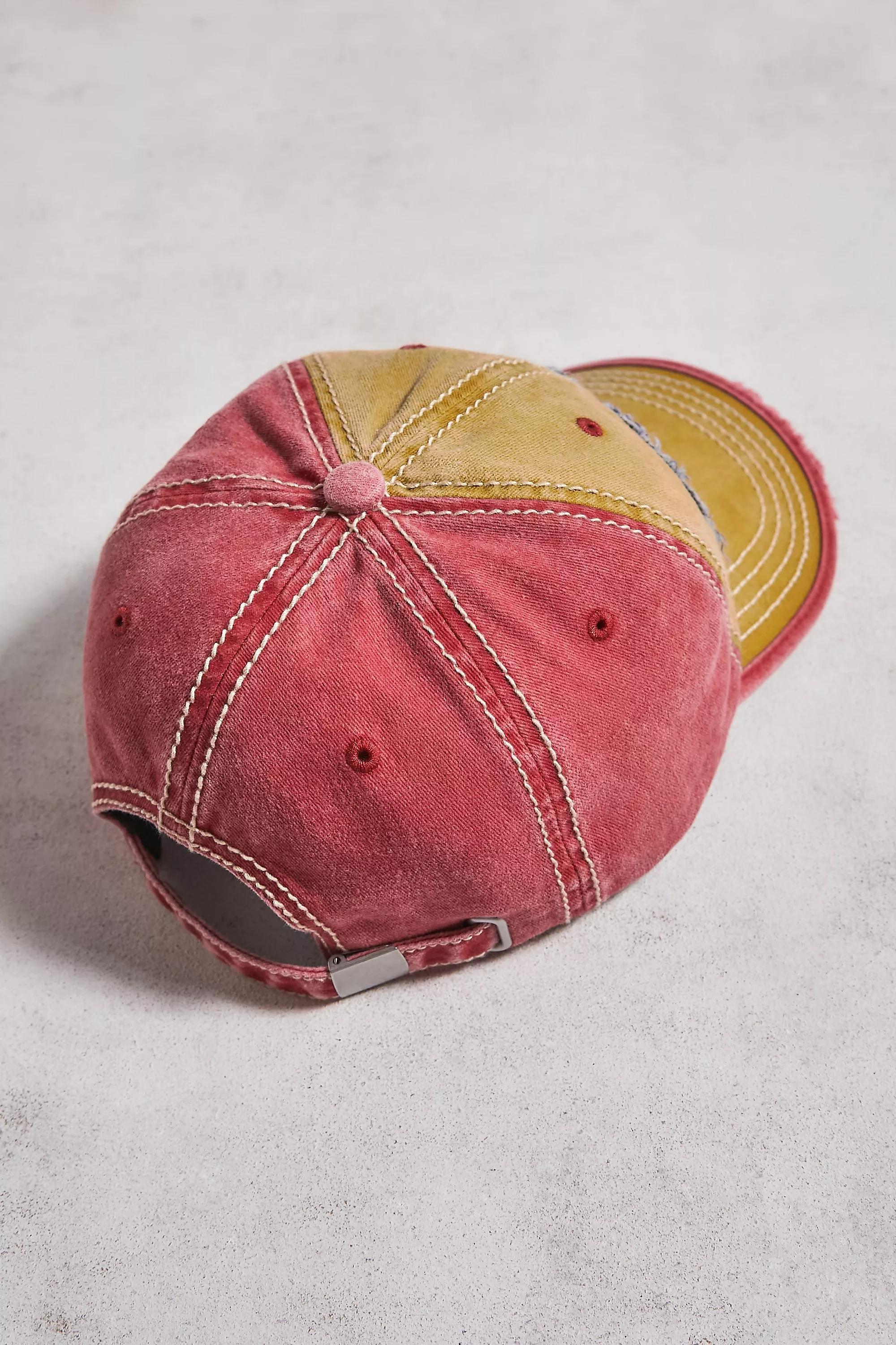 Yellow Bdg Distressed Logo Cap, YEL, large image number 3