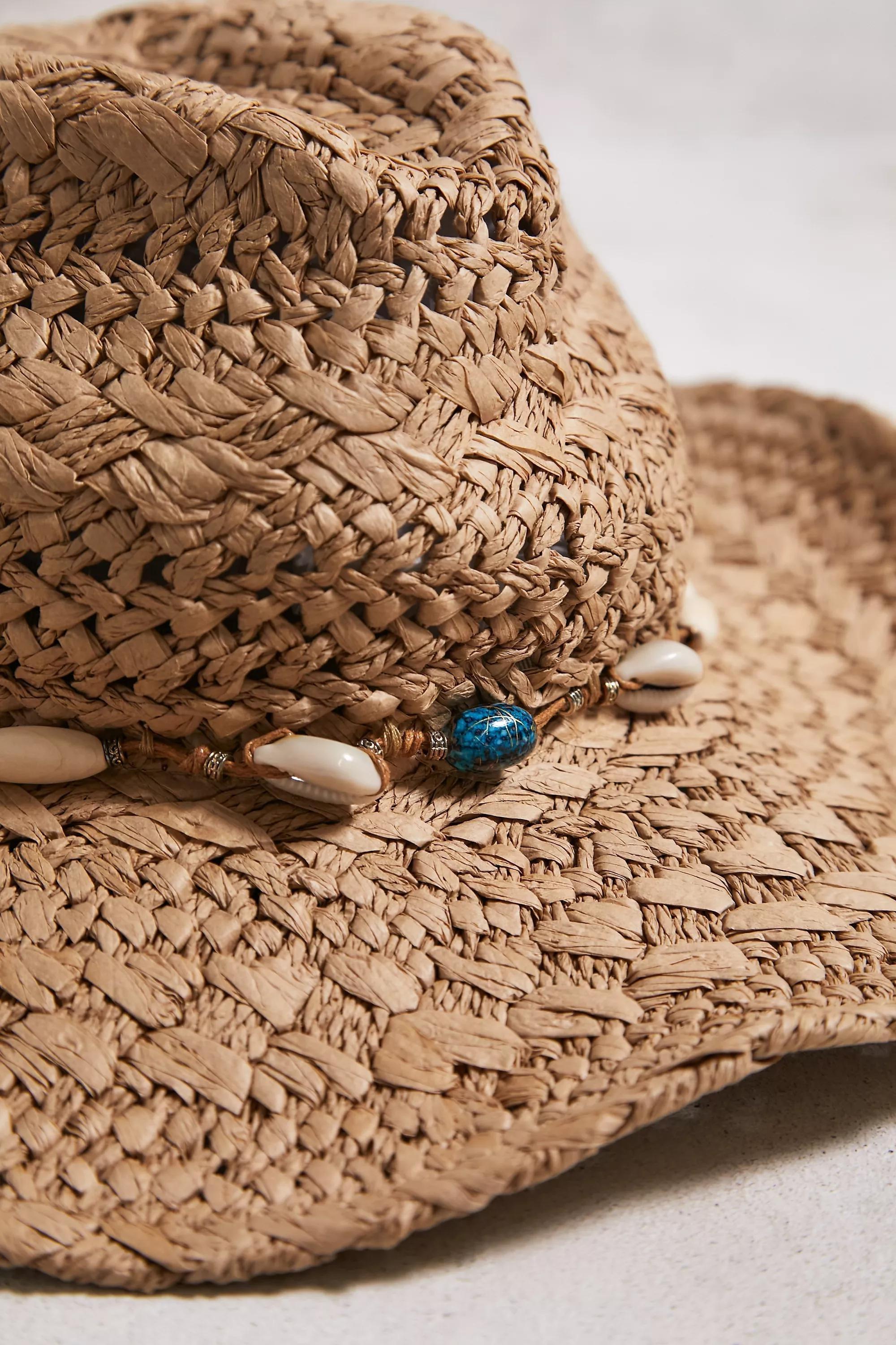Beige Straw Cowboy Hat, NEUTR, large image number 2