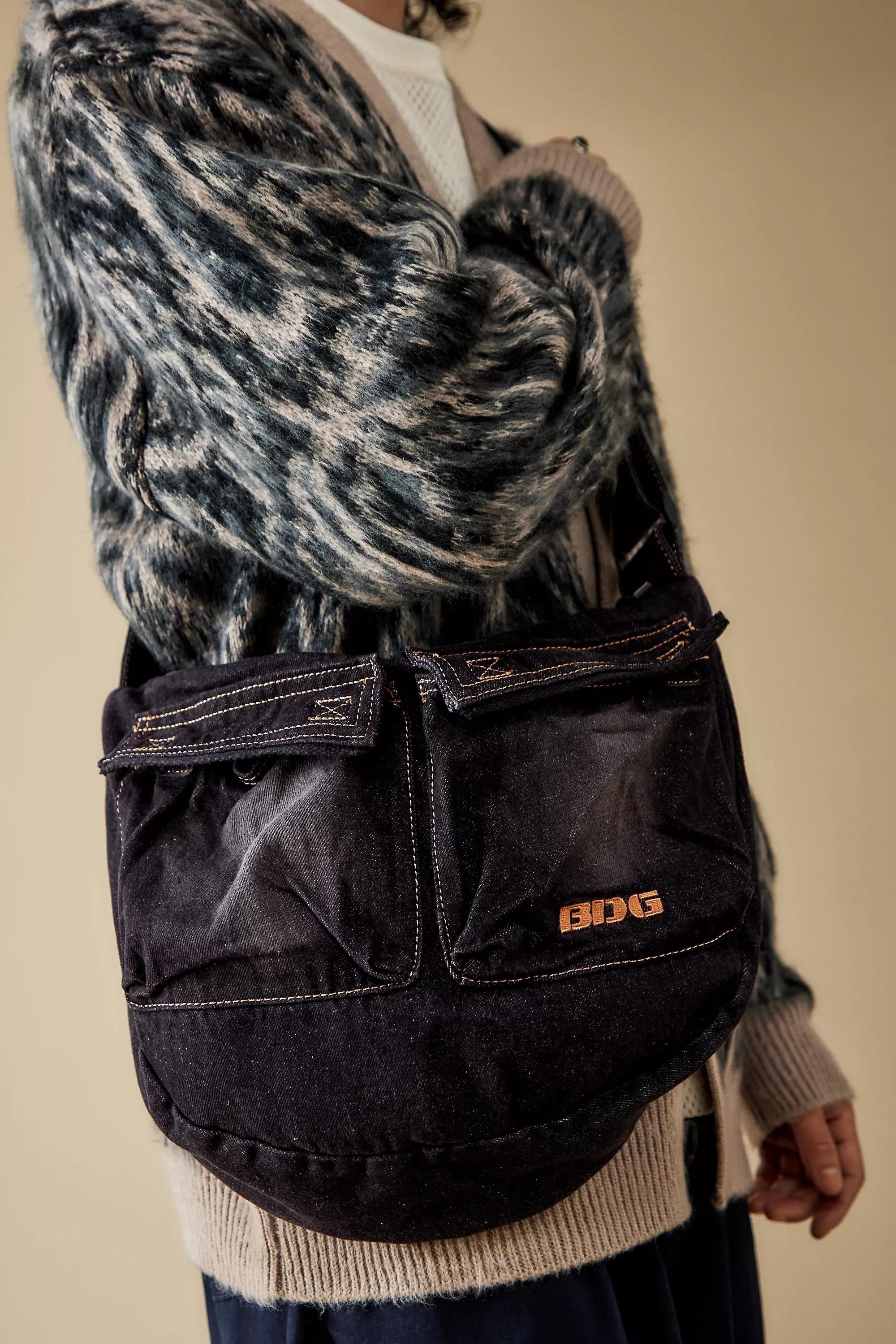Black Bdg Denim Sling Bag, BLK, large image number 0