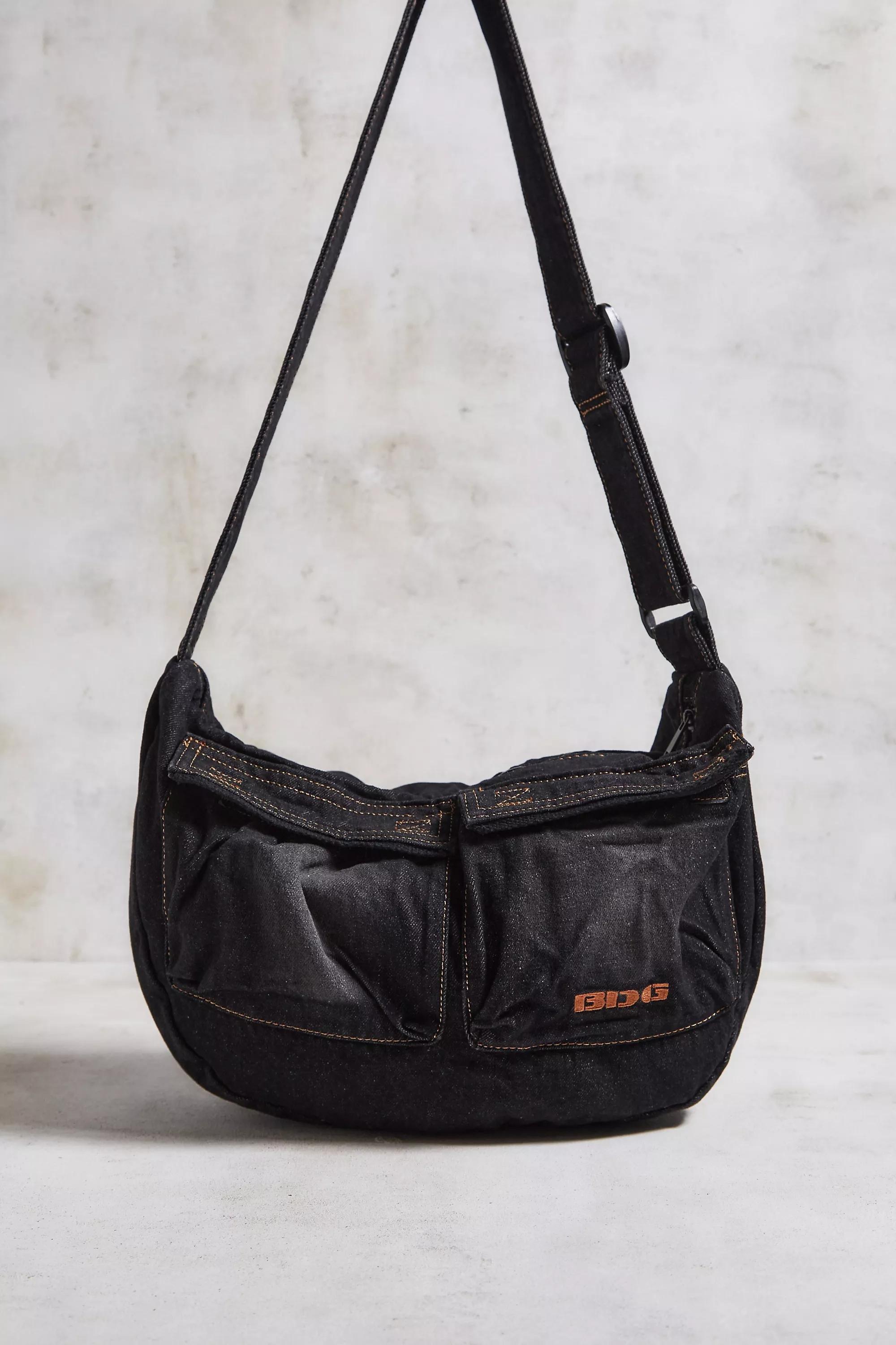 Black Bdg Denim Sling Bag, BLK, large image number 3