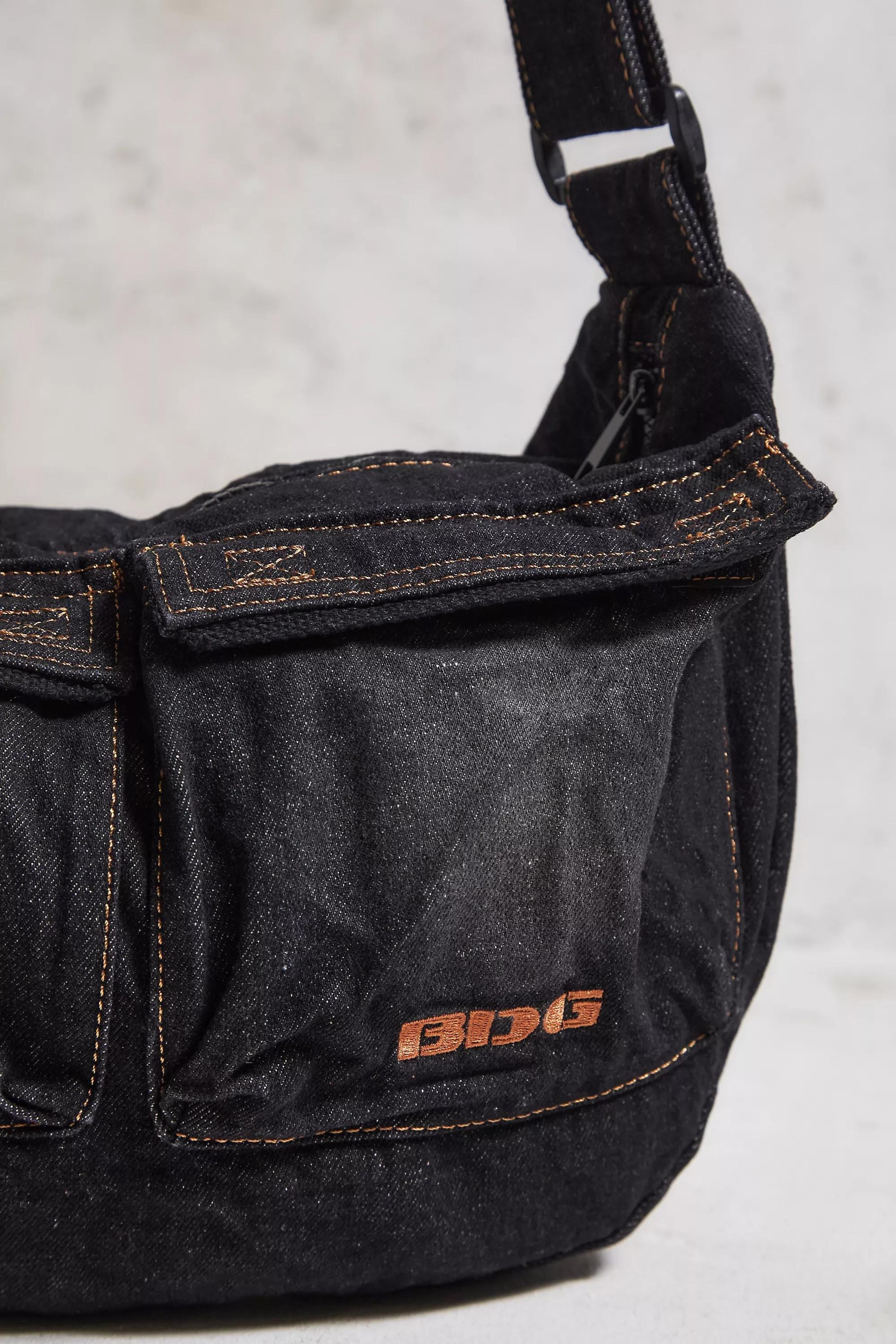 Black Bdg Denim Sling Bag, BLK, large image number 4
