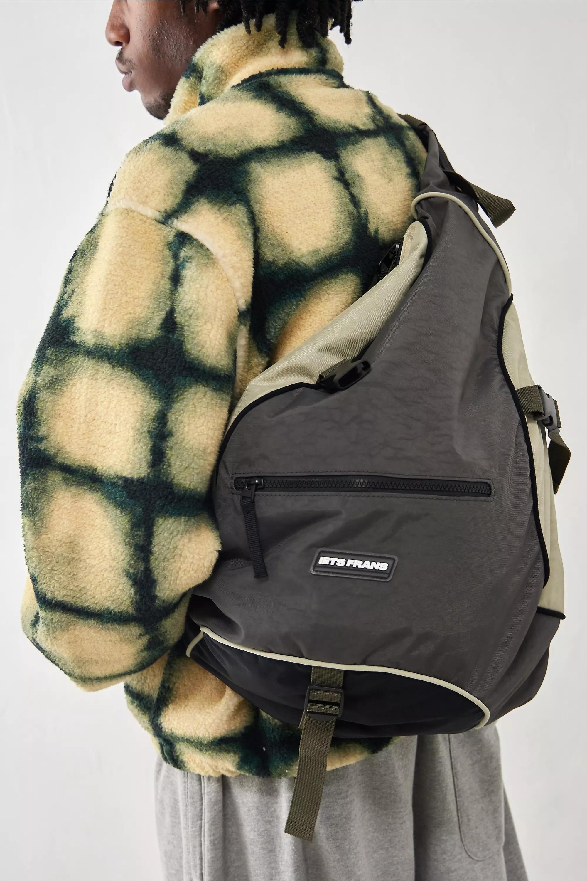 Grey One Shoulder Utility Backpack, GREY, large image number 0