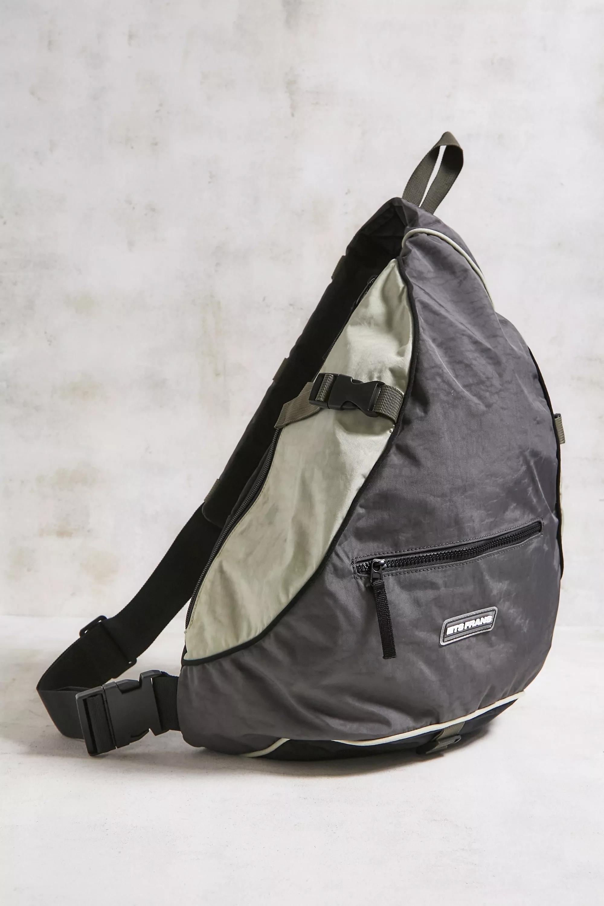Grey One Shoulder Utility Backpack, GREY, large image number 2