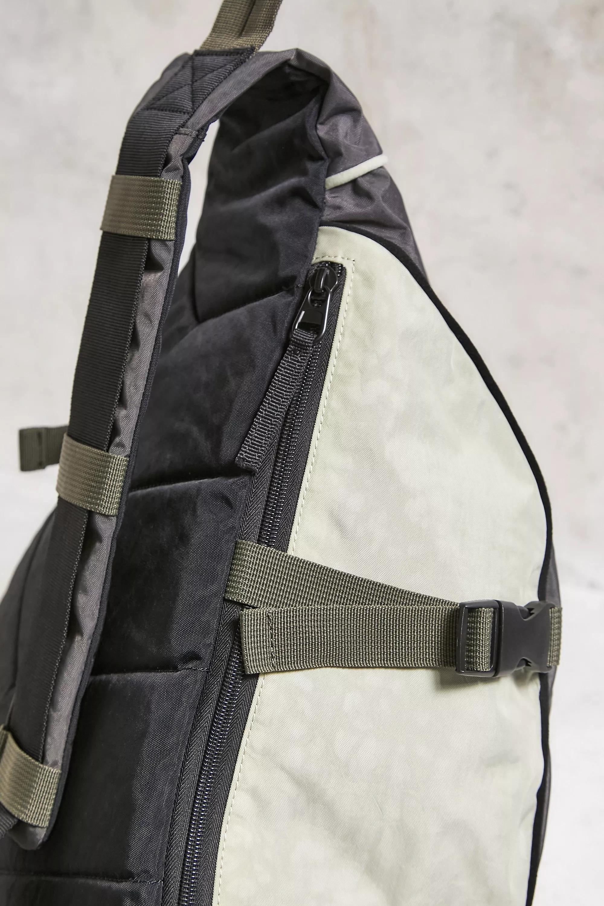 Grey One Shoulder Utility Backpack, GREY, large image number 4