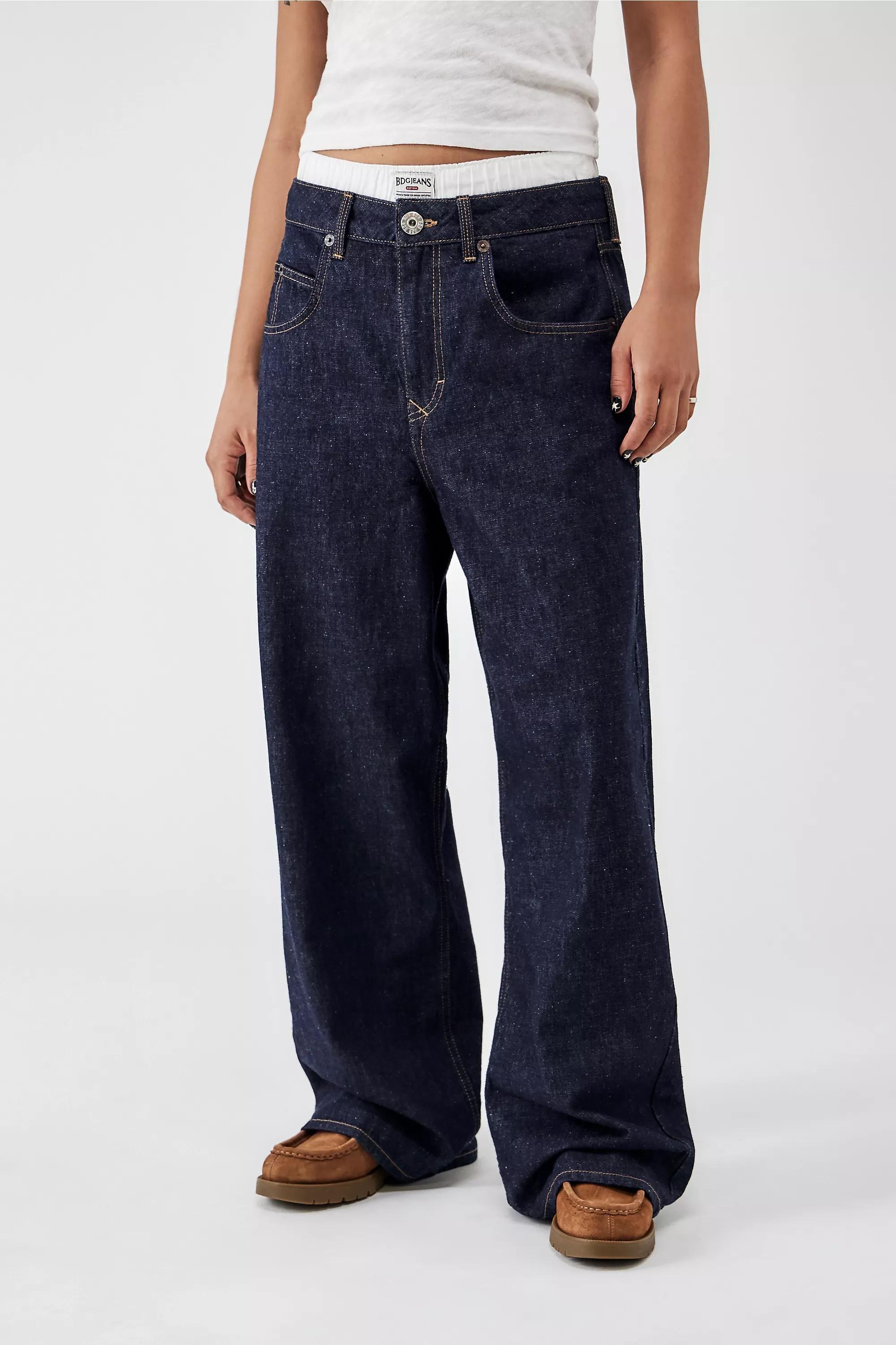 Navy Bdg Rinse Jaya Baggy Jeans, A301_0094           , large image number 0