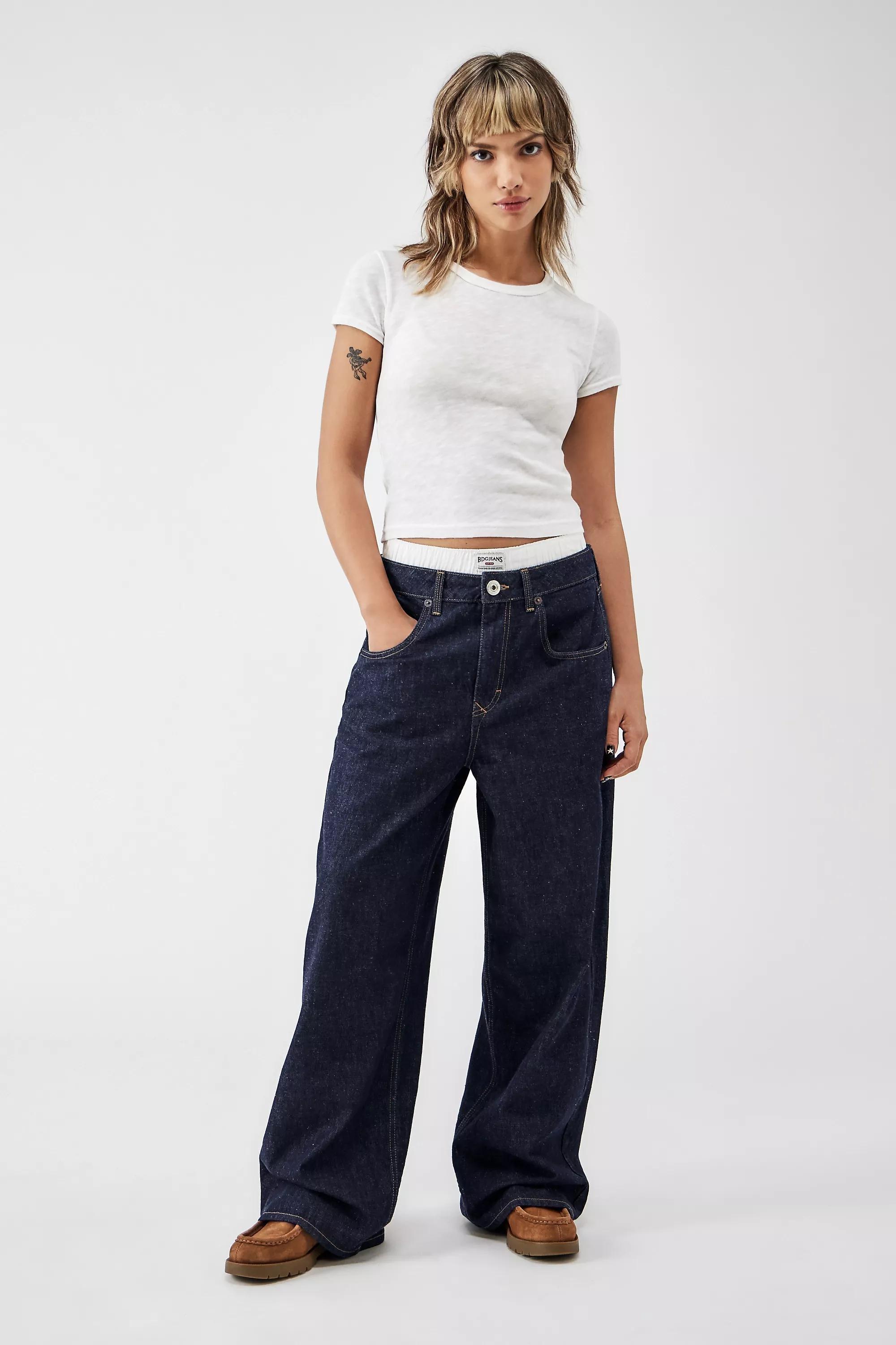 Navy Bdg Rinse Jaya Baggy Jeans, A301_0094           , large image number 4