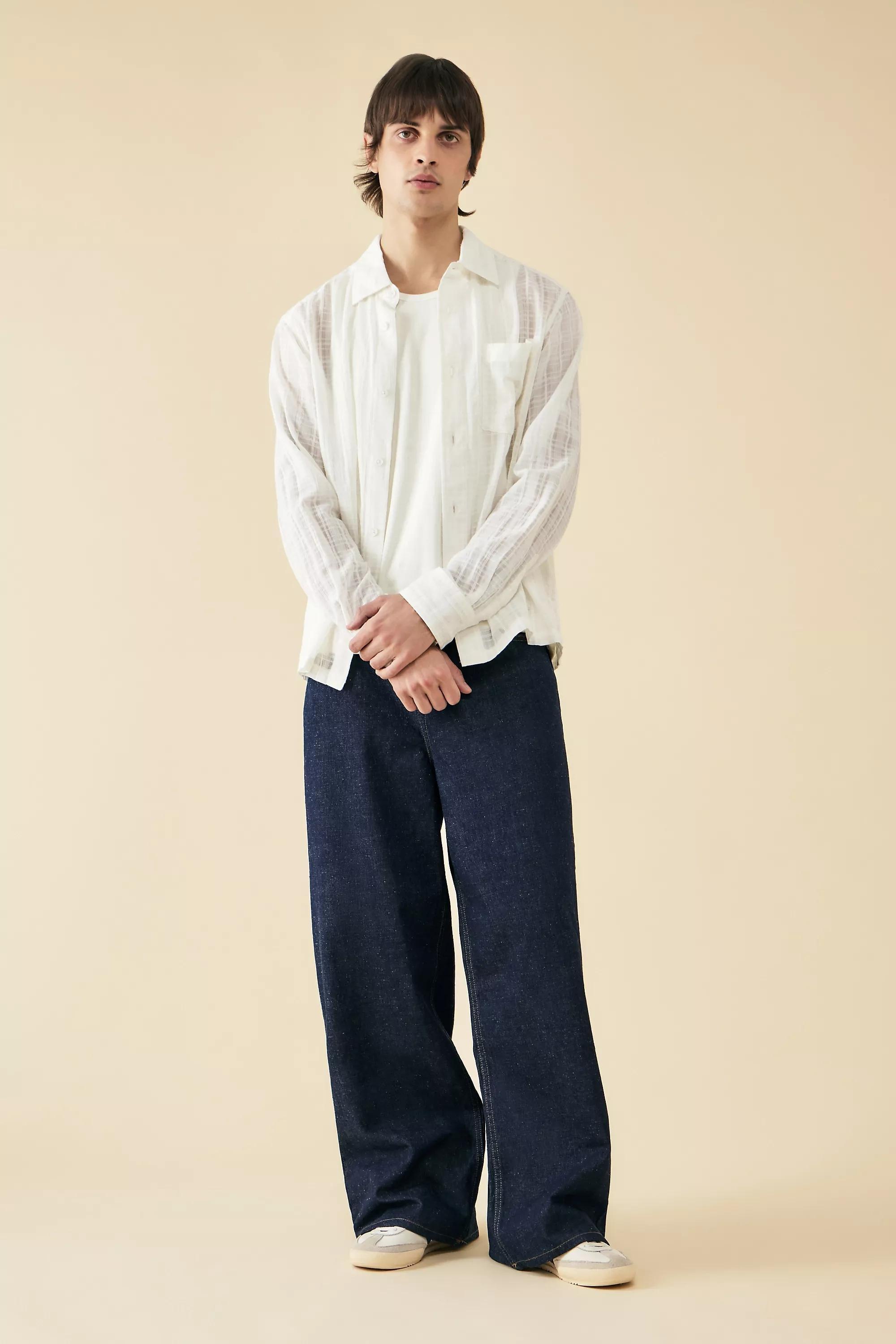 Navy Bdg Rinse Jaya Baggy Jeans, A301_0094           , large image number 6
