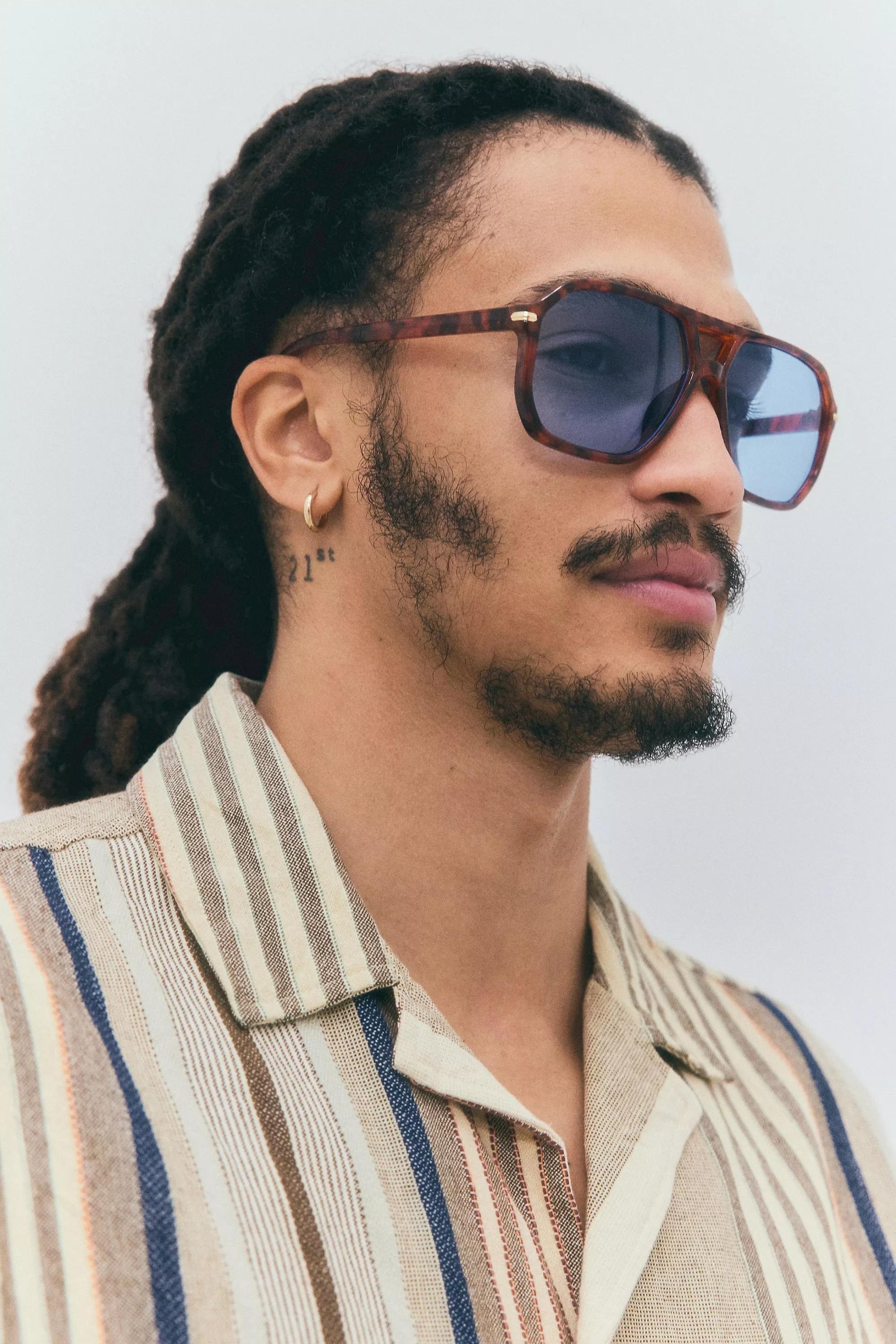 Brown Uo Frank Tortoiseshell Sunglasses, BRN, large image number 0