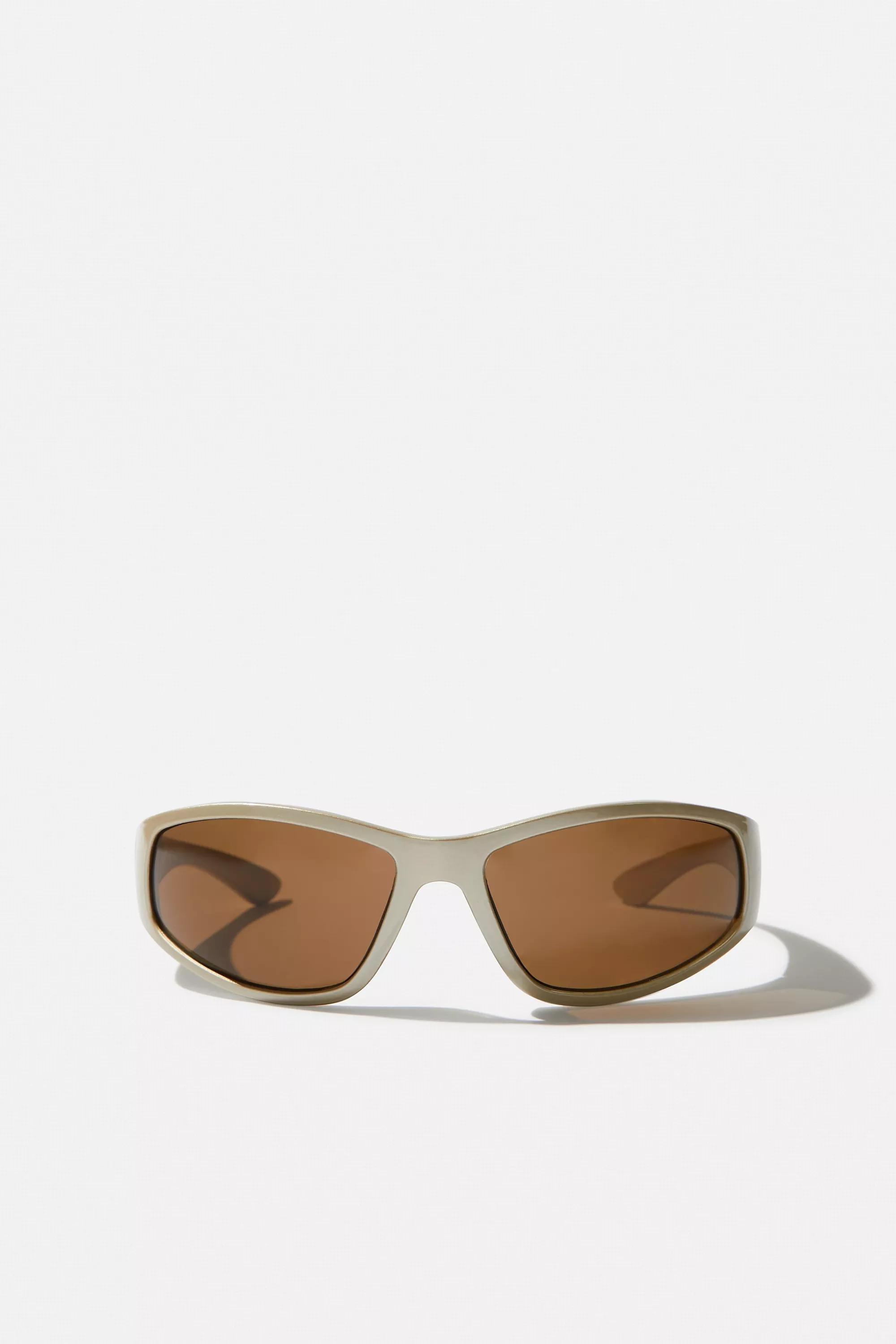 Gold Sports Wrap Sunglasses, GOLD, large image number 2
