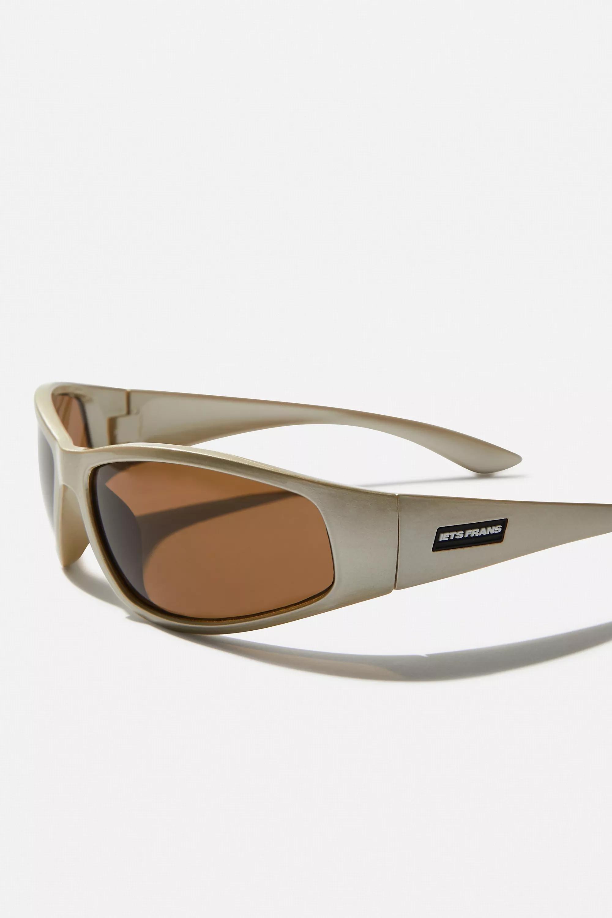 Gold Sports Wrap Sunglasses, GOLD, large image number 3