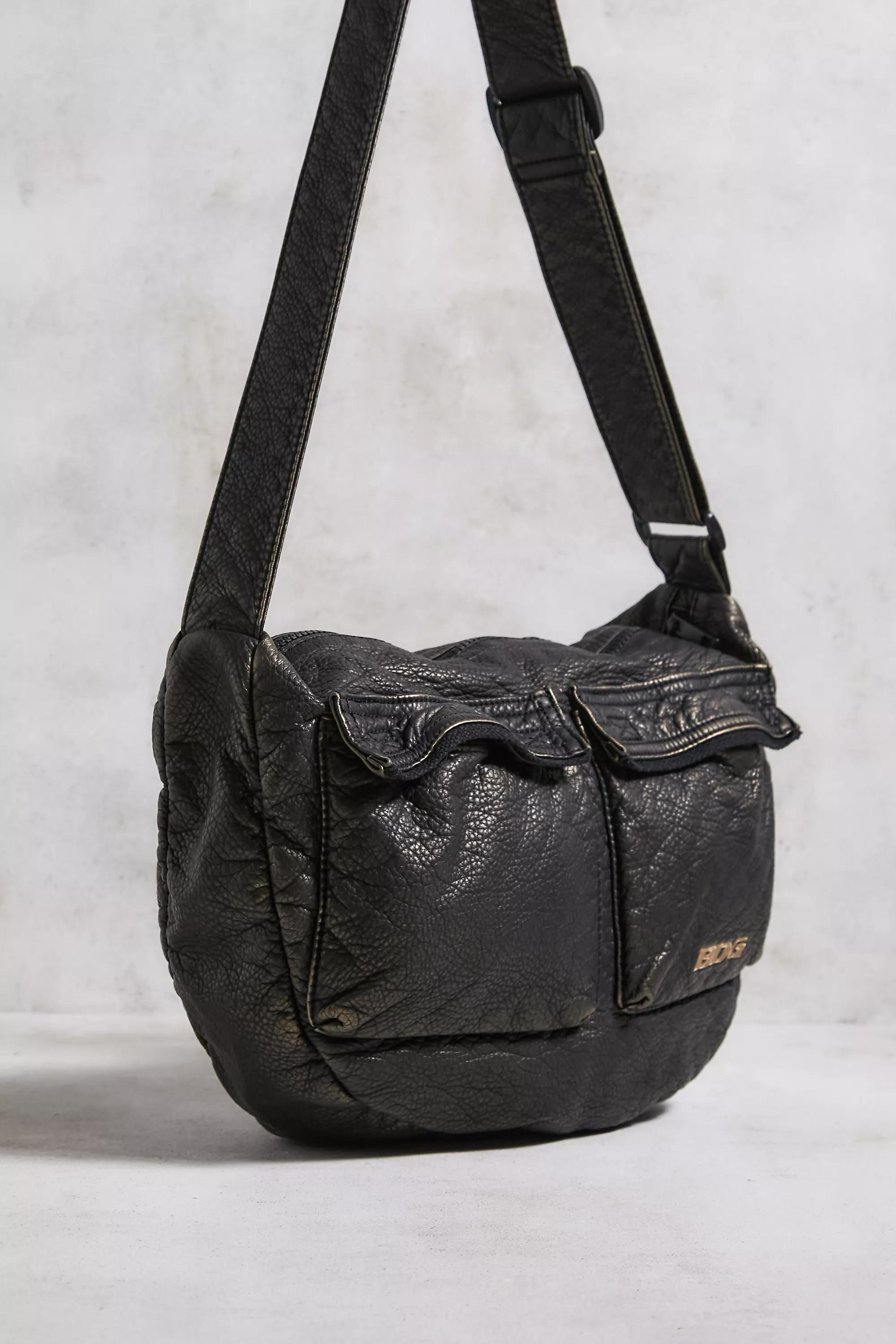 Black Bdg Faux Leather Sling Bag, BLK, large image number 3