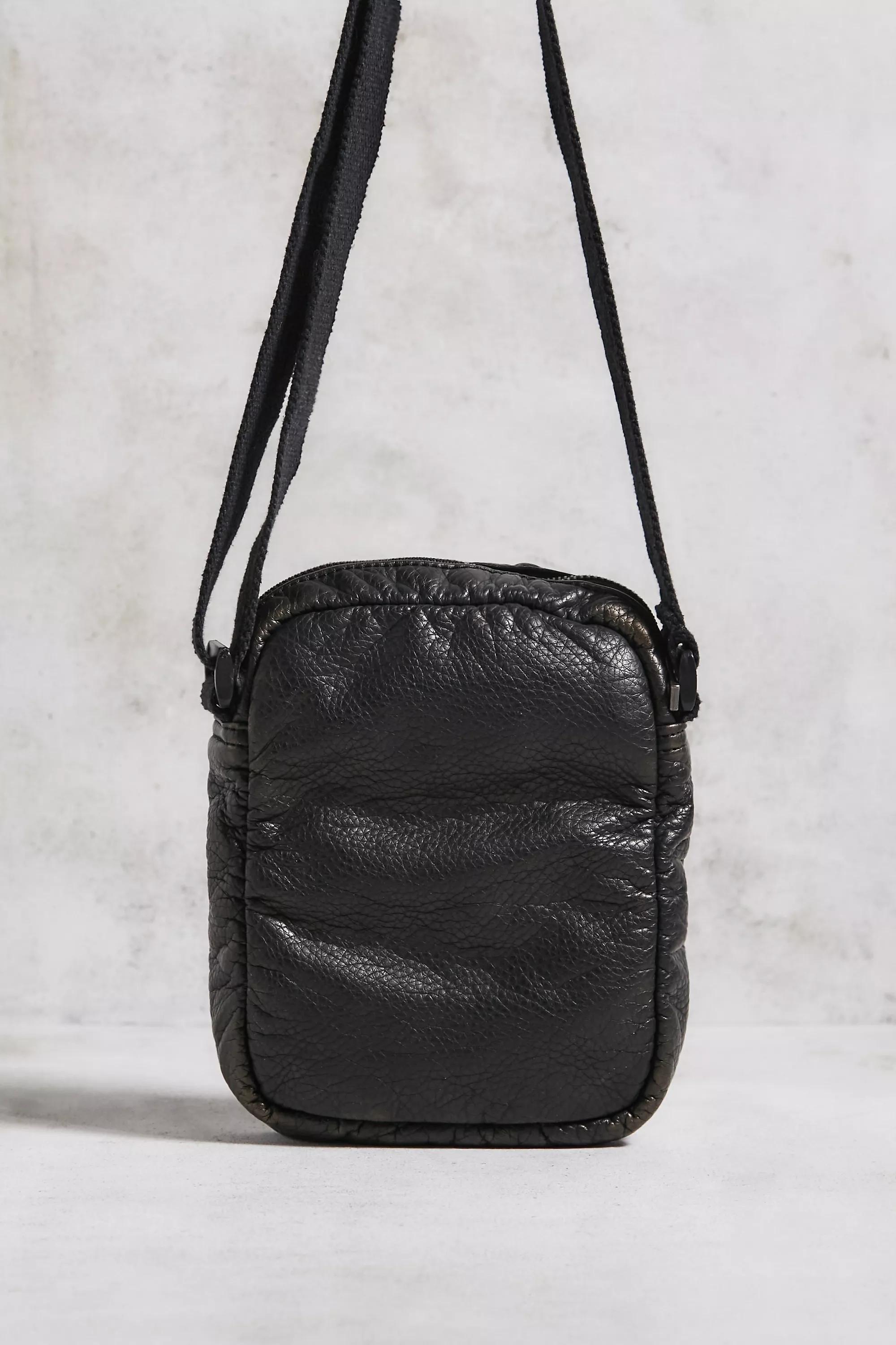Black Bdg Faux Leather Crossbody Bag, BLK, large image number 3