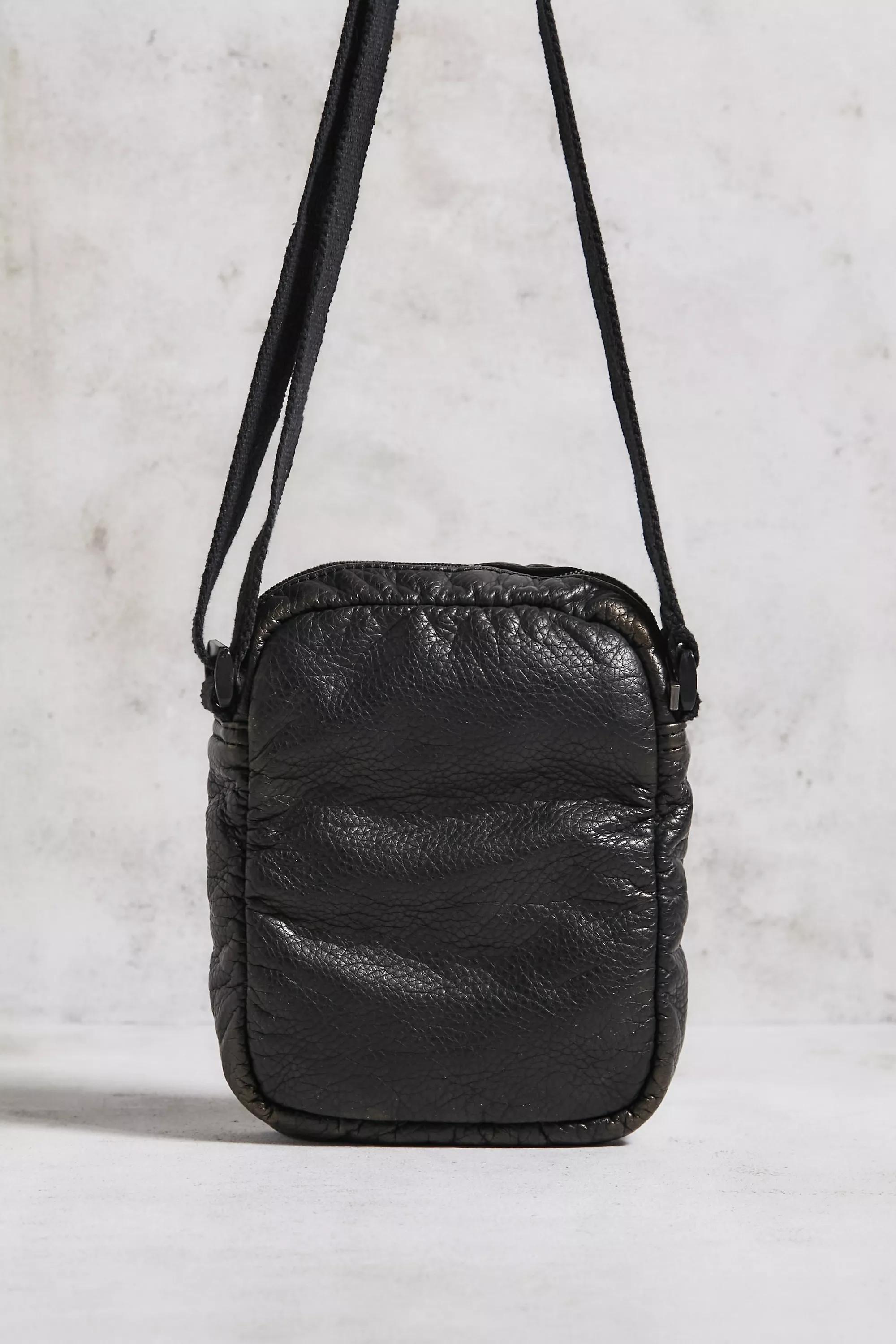 Black Bdg Faux Leather Crossbody Bag, BLK, large image number 4