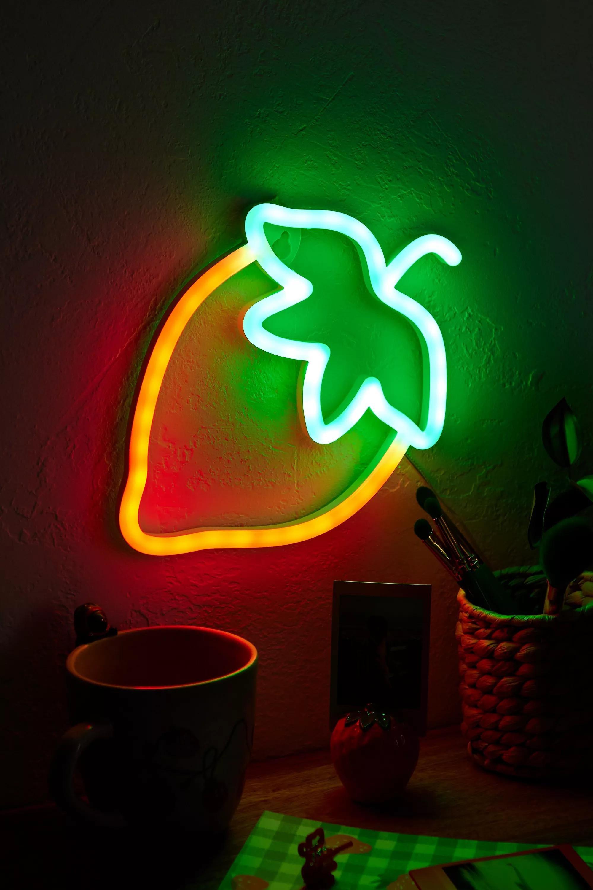 Red Led Mini Neon Light, RED, large image number 0