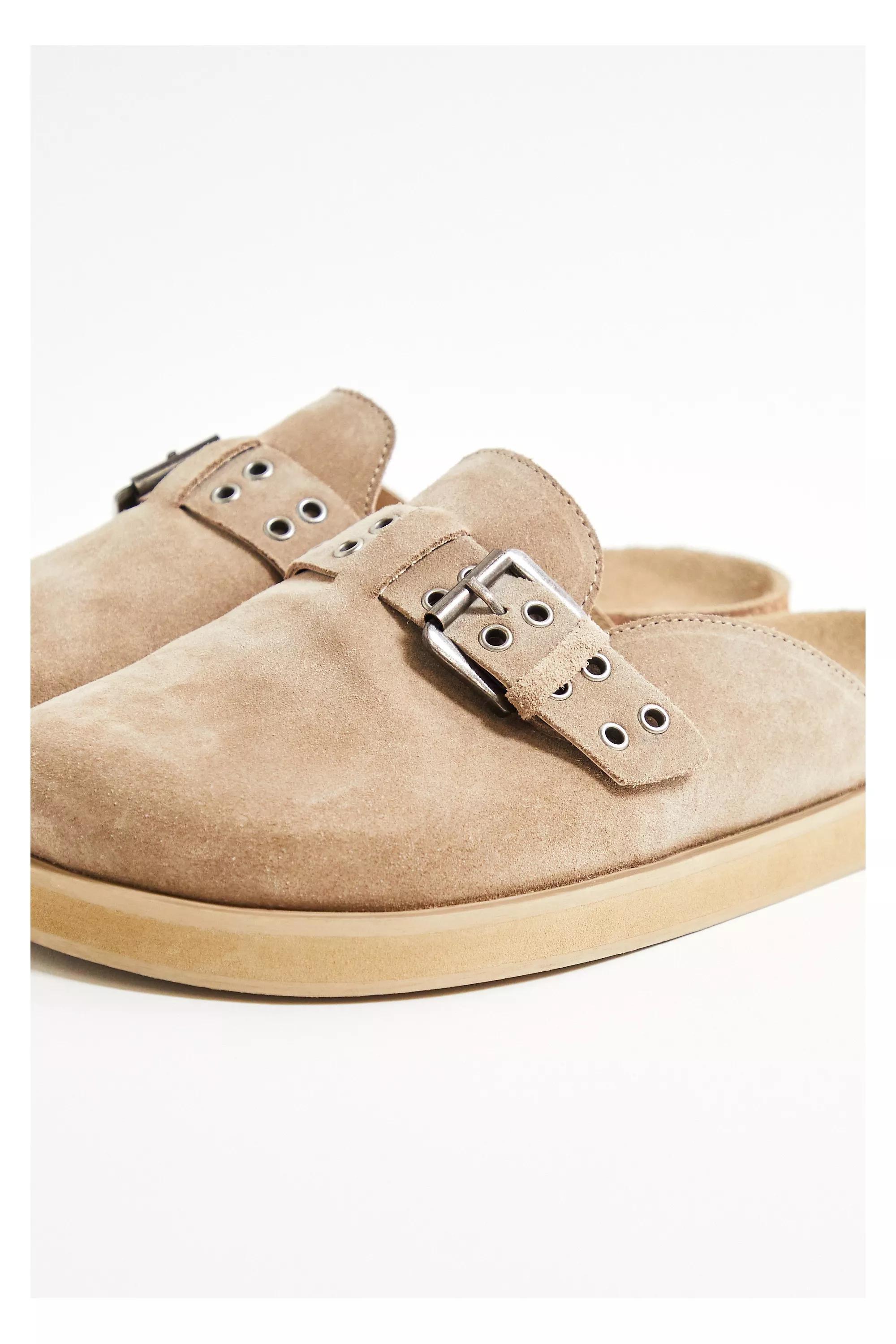 Beige Uo Brooke Suede Mules, , large image number 2