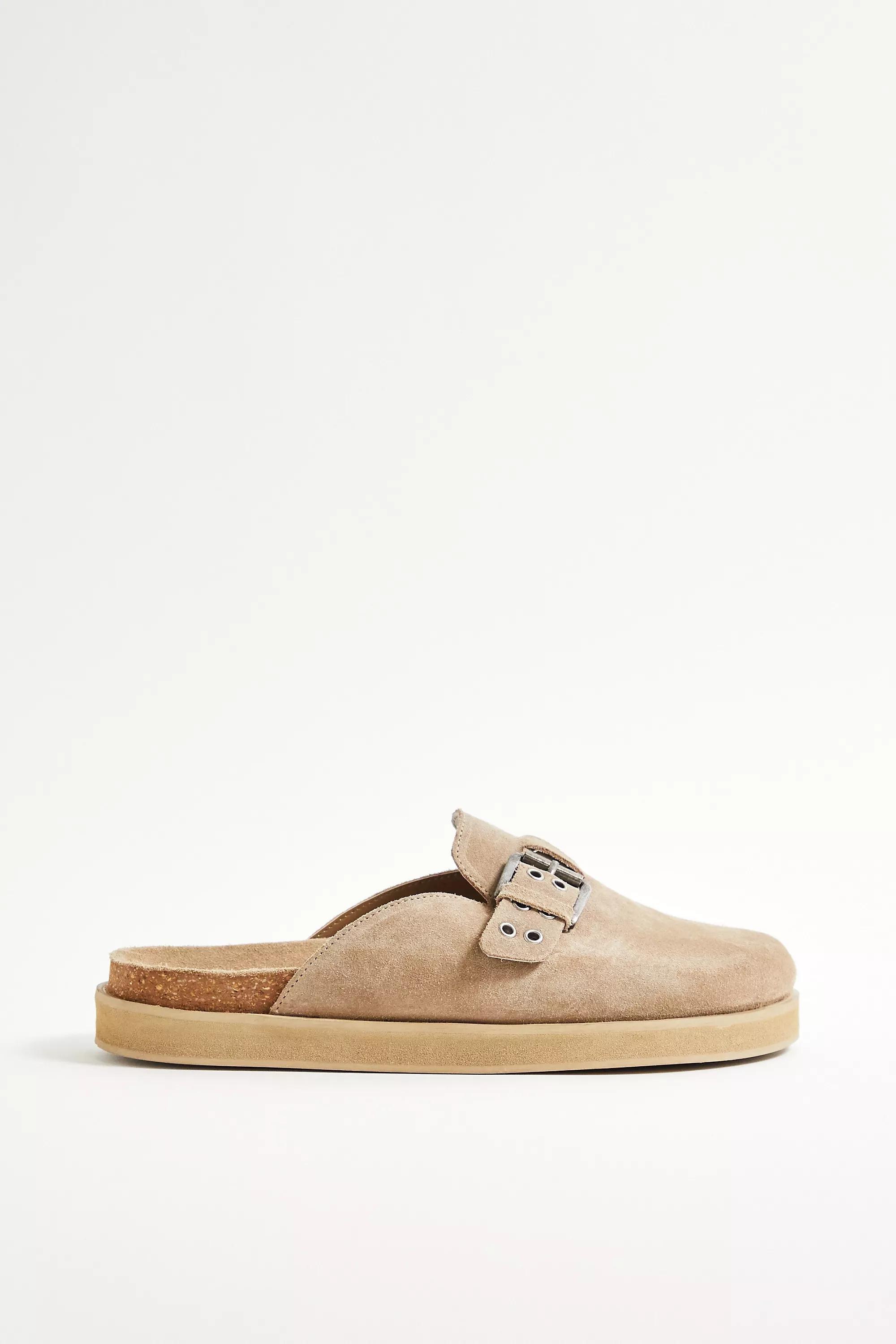 Beige Uo Brooke Suede Mules, , large image number 3