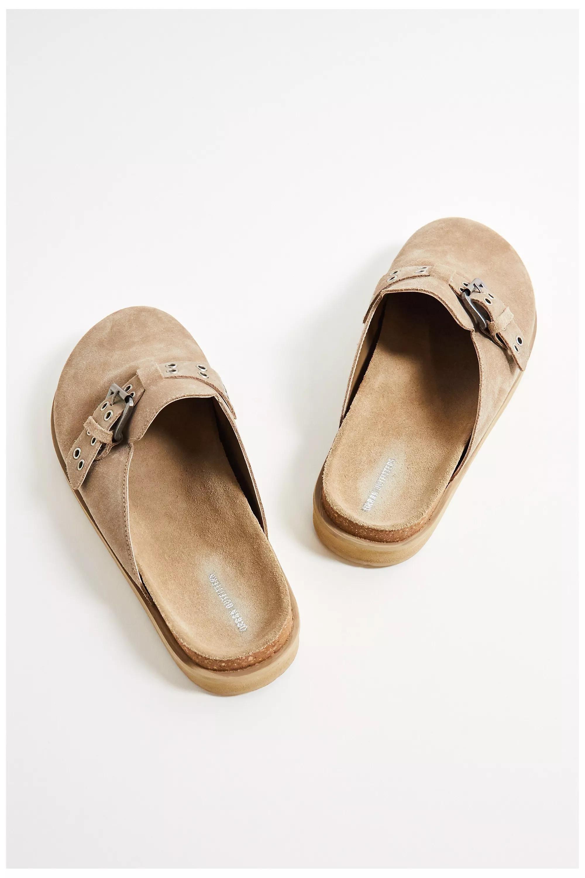 Beige Uo Brooke Suede Mules, , large image number 4