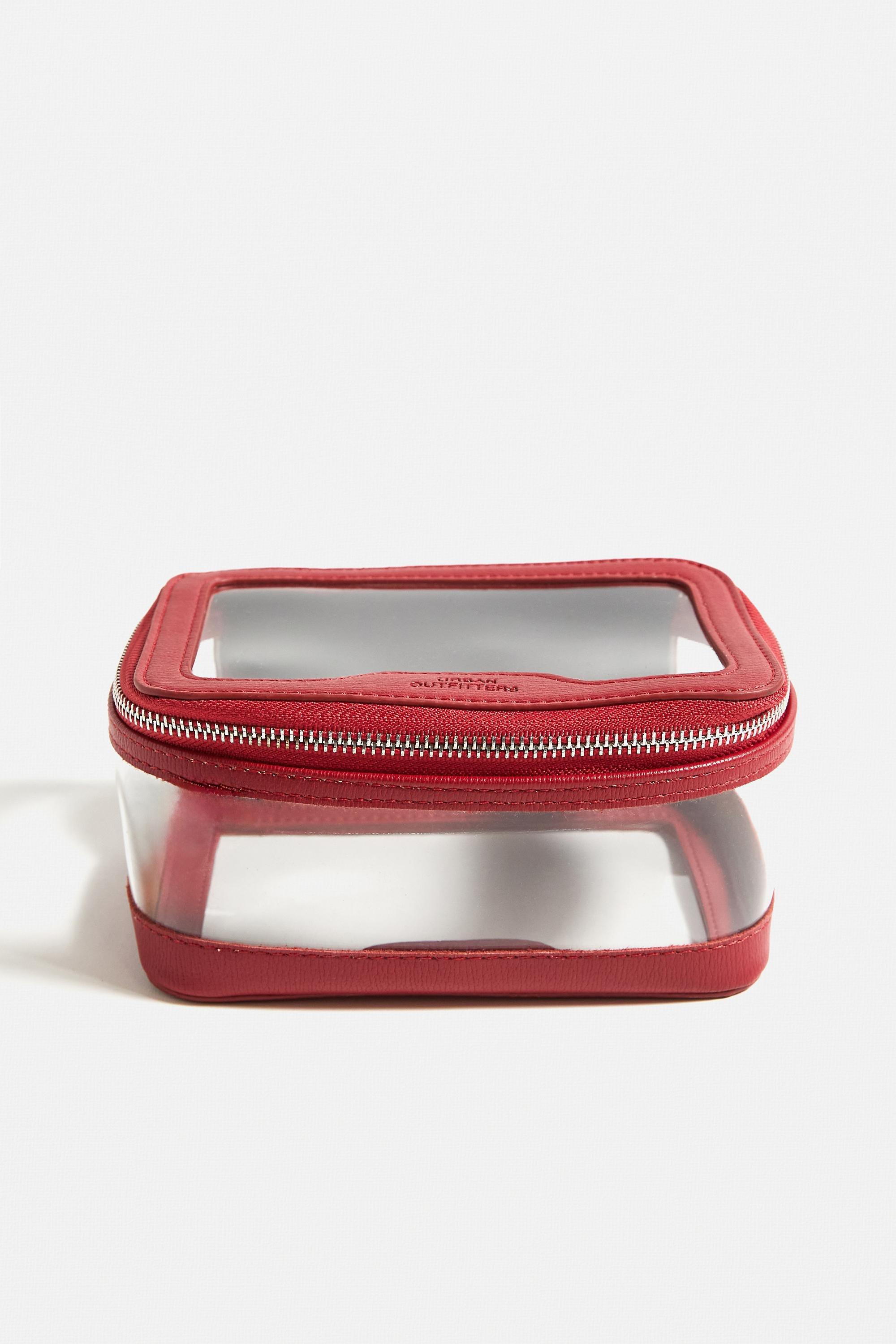 Red Uo Zip-Around Makeup Bag, RED, large image number 0
