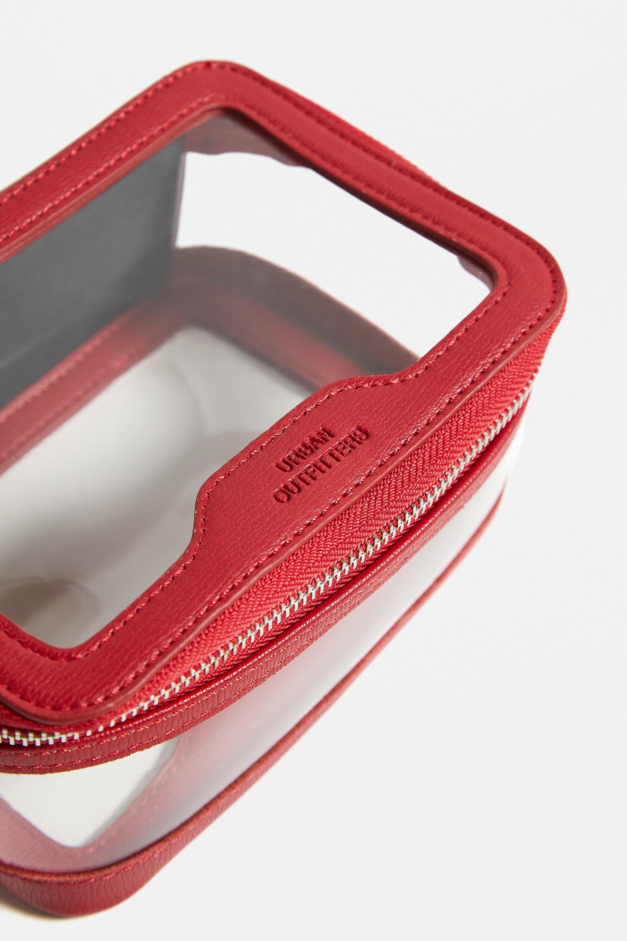 Red Uo Zip-Around Makeup Bag, RED, large image number 2