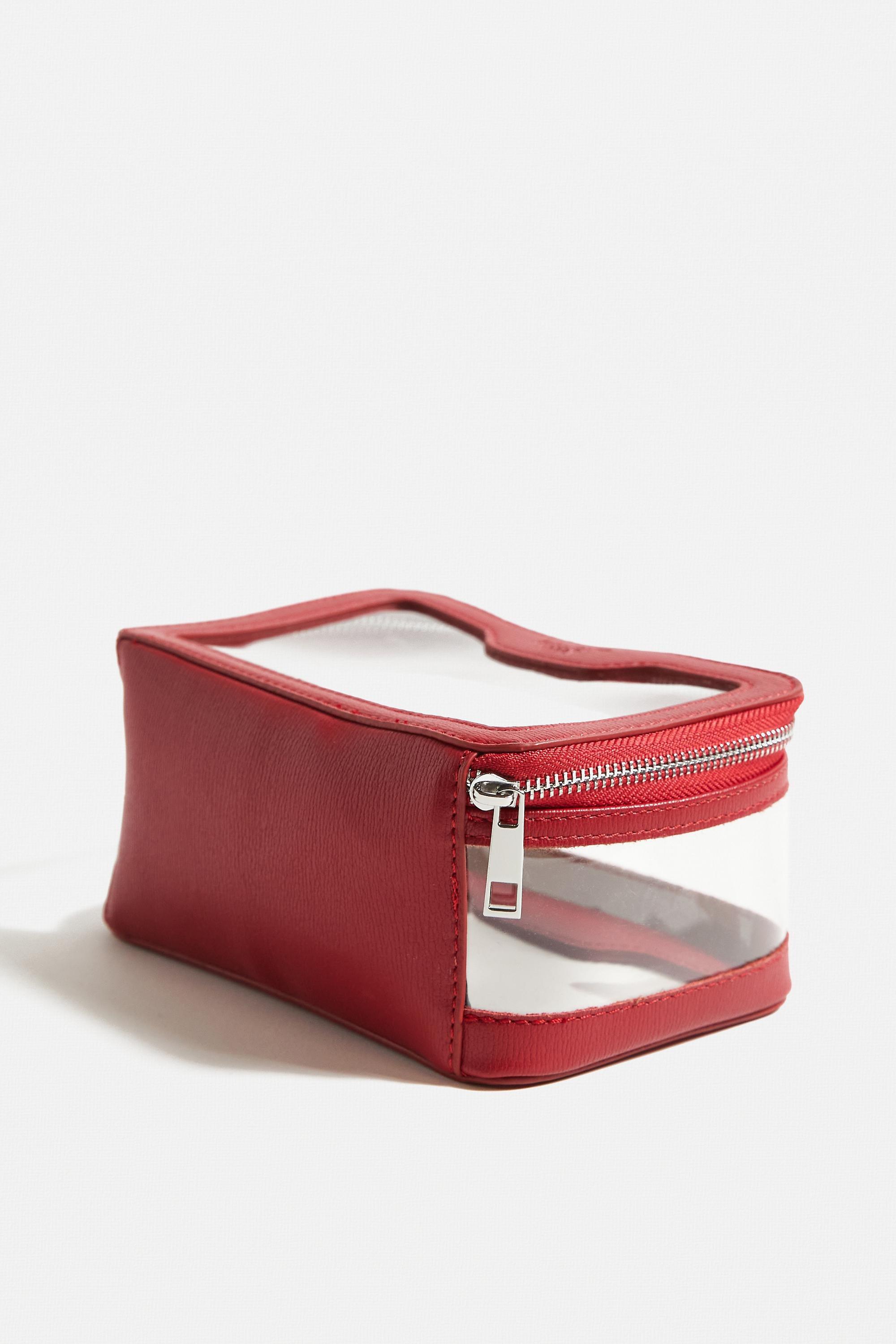 Red Uo Zip-Around Makeup Bag, RED, large image number 3