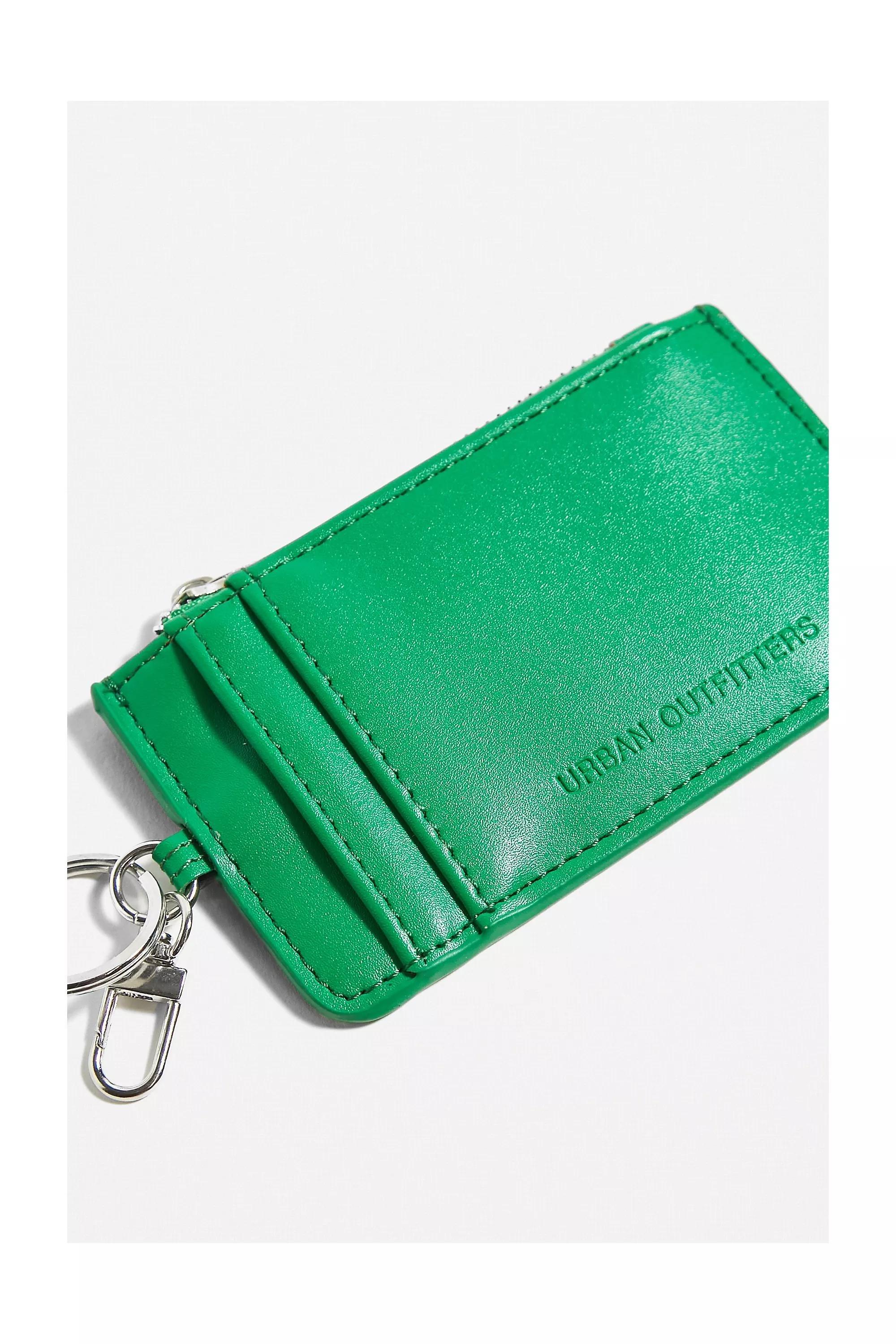 Green Uo Carabiner Clip Cardholder, GRN, large image number 1