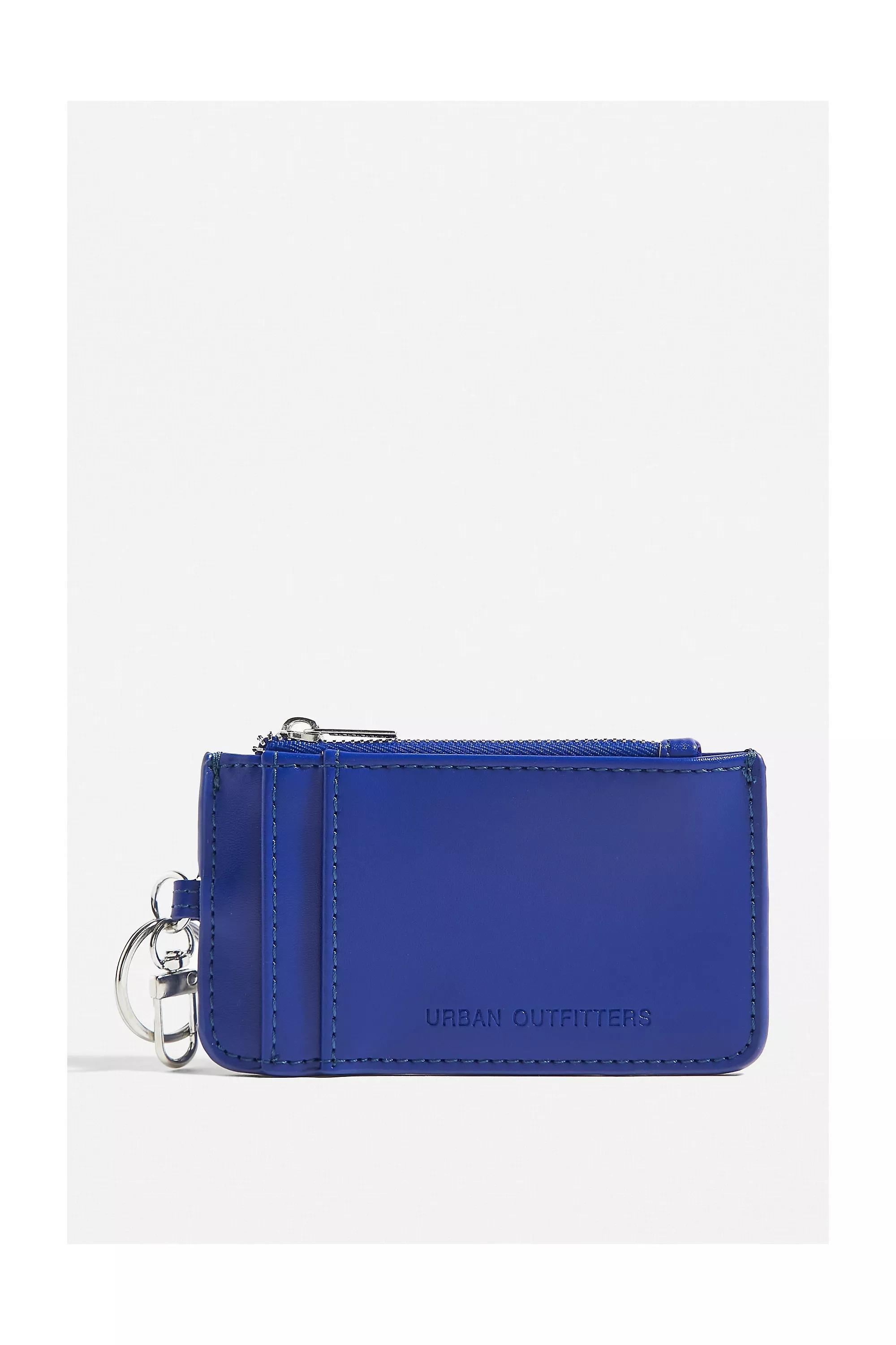 Blue Uo Carabiner Clip Cardholder, BLUE, large image number 0