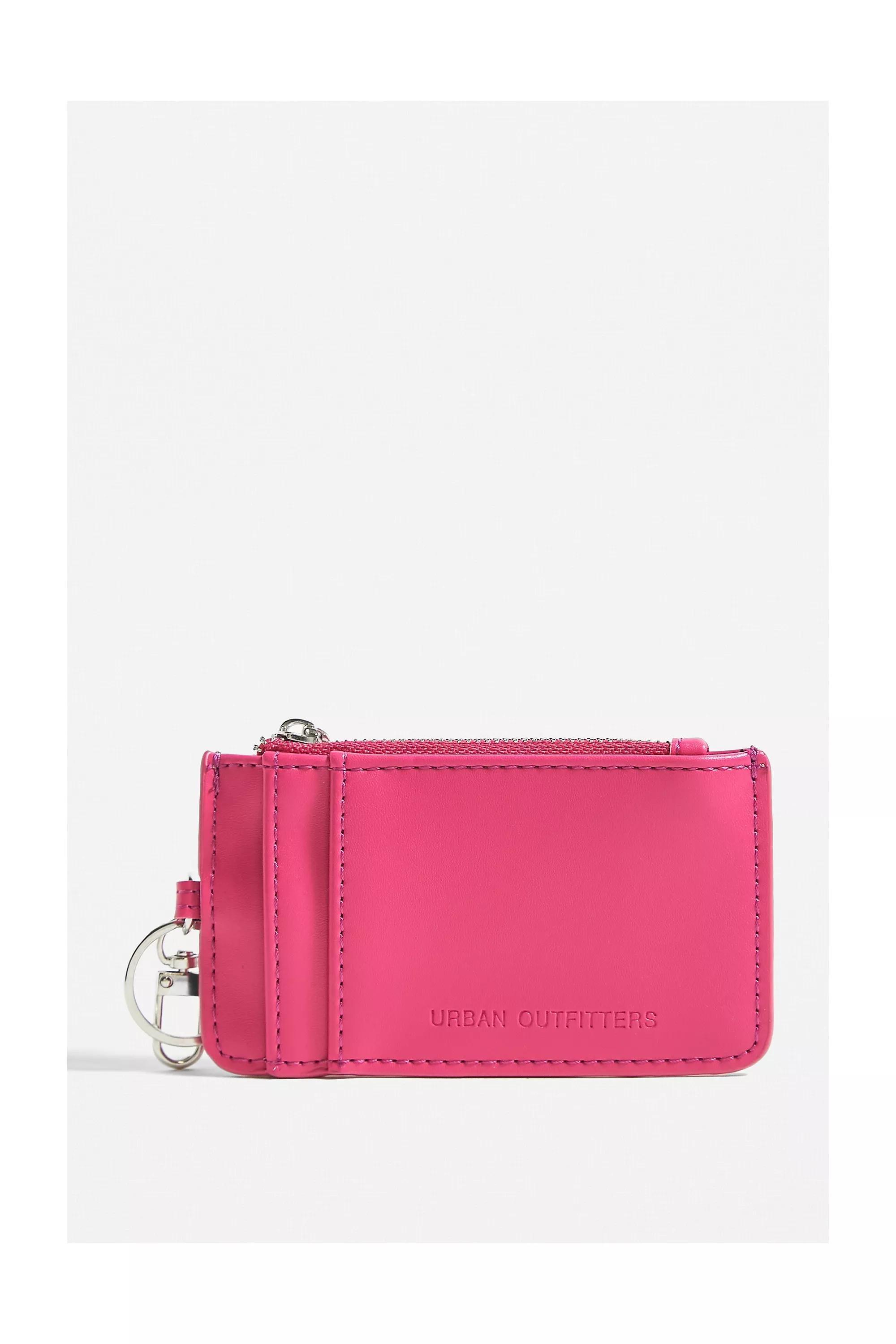 Pink Uo Carabiner Clip Cardholder, PINK, large image number 0