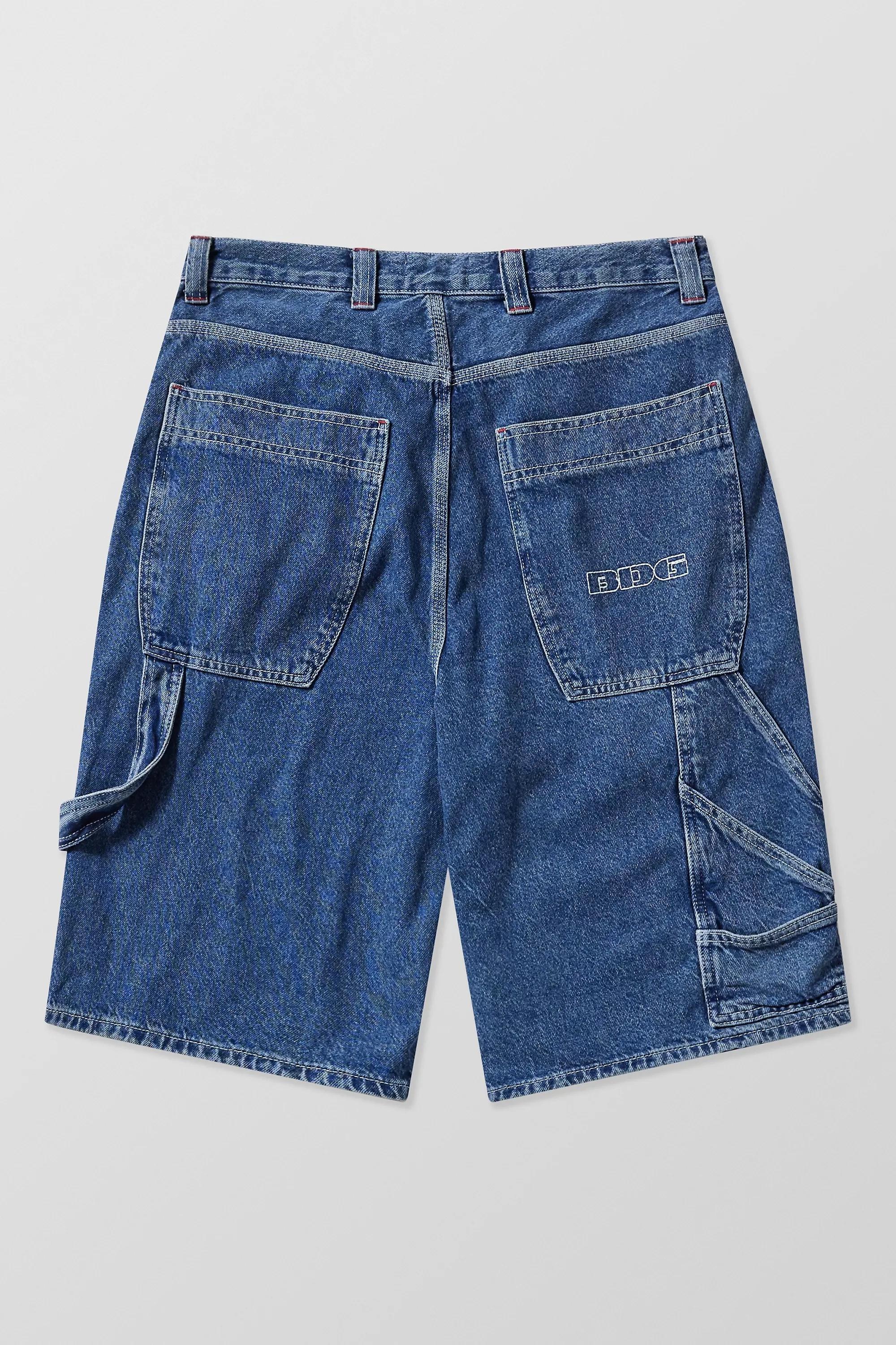 Blue Bdg Washed Oversized Carpenter Shorts, , large image number 5