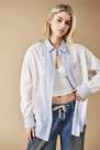 Urban Outfitters - Blue Sadie Bleached Long Sleeve Shirt