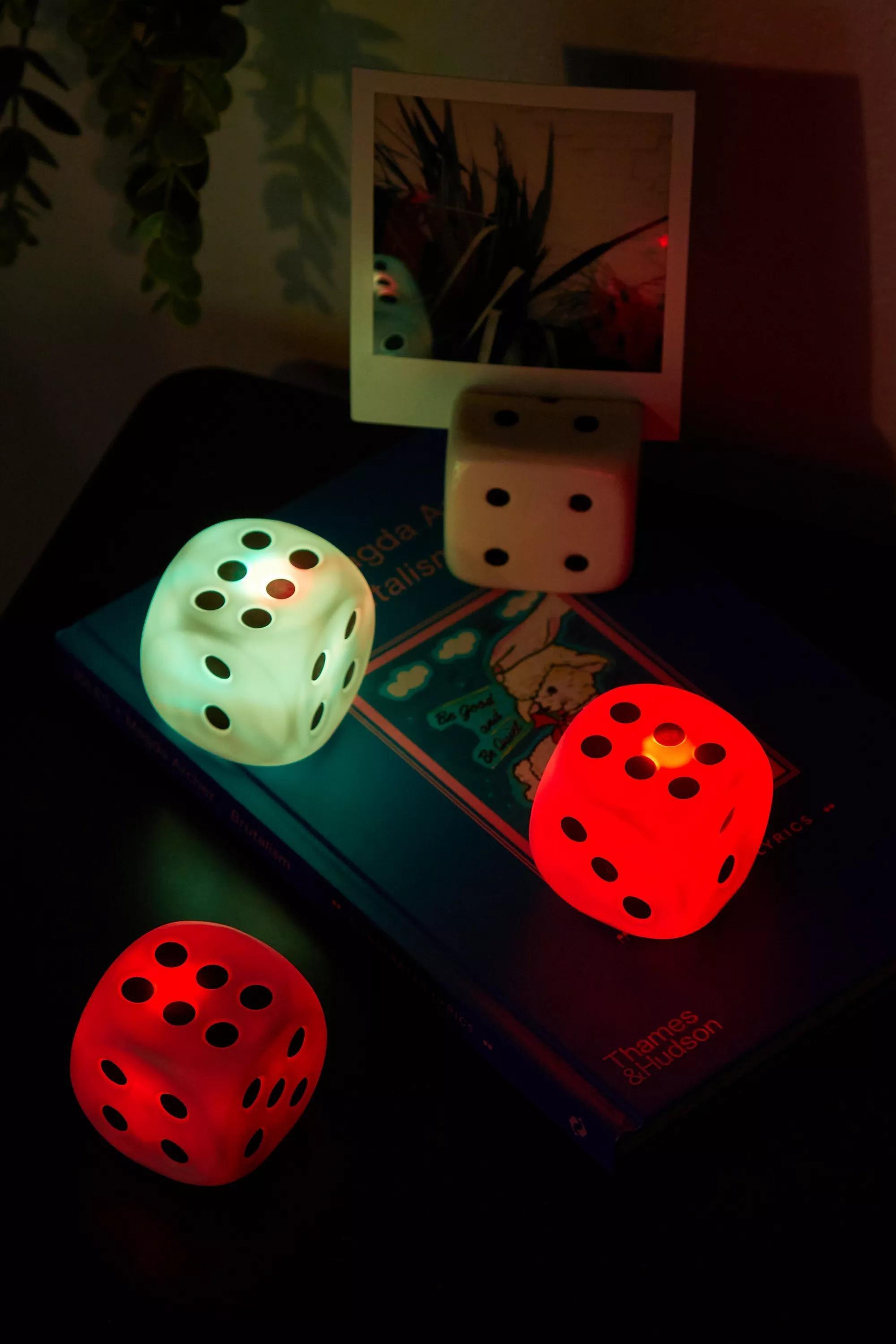 Multicolour Mini Led Dice, Set Of 3, ASSORT, large image number 2