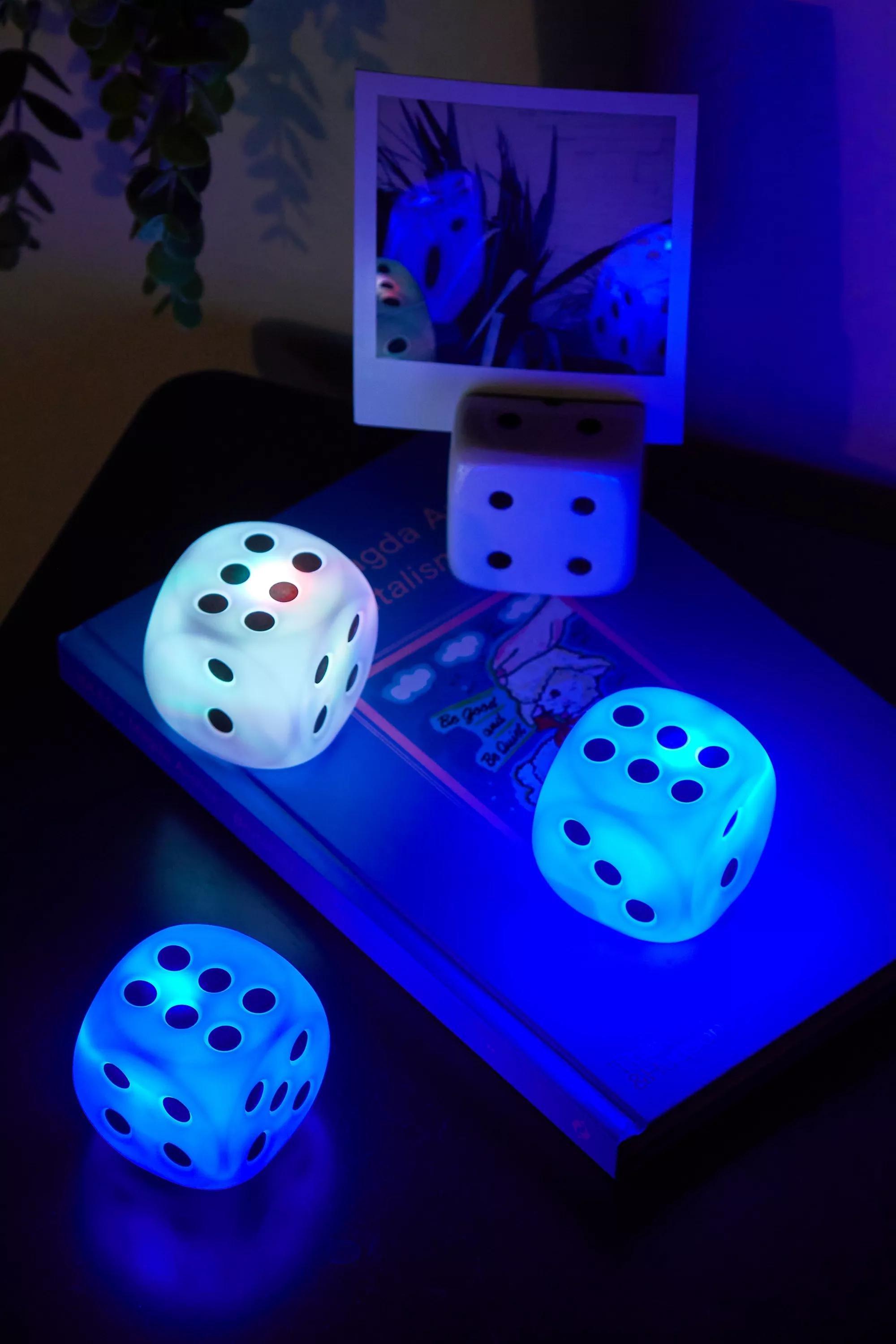 Multicolour Mini Led Dice, Set Of 3, ASSORT, large image number 3
