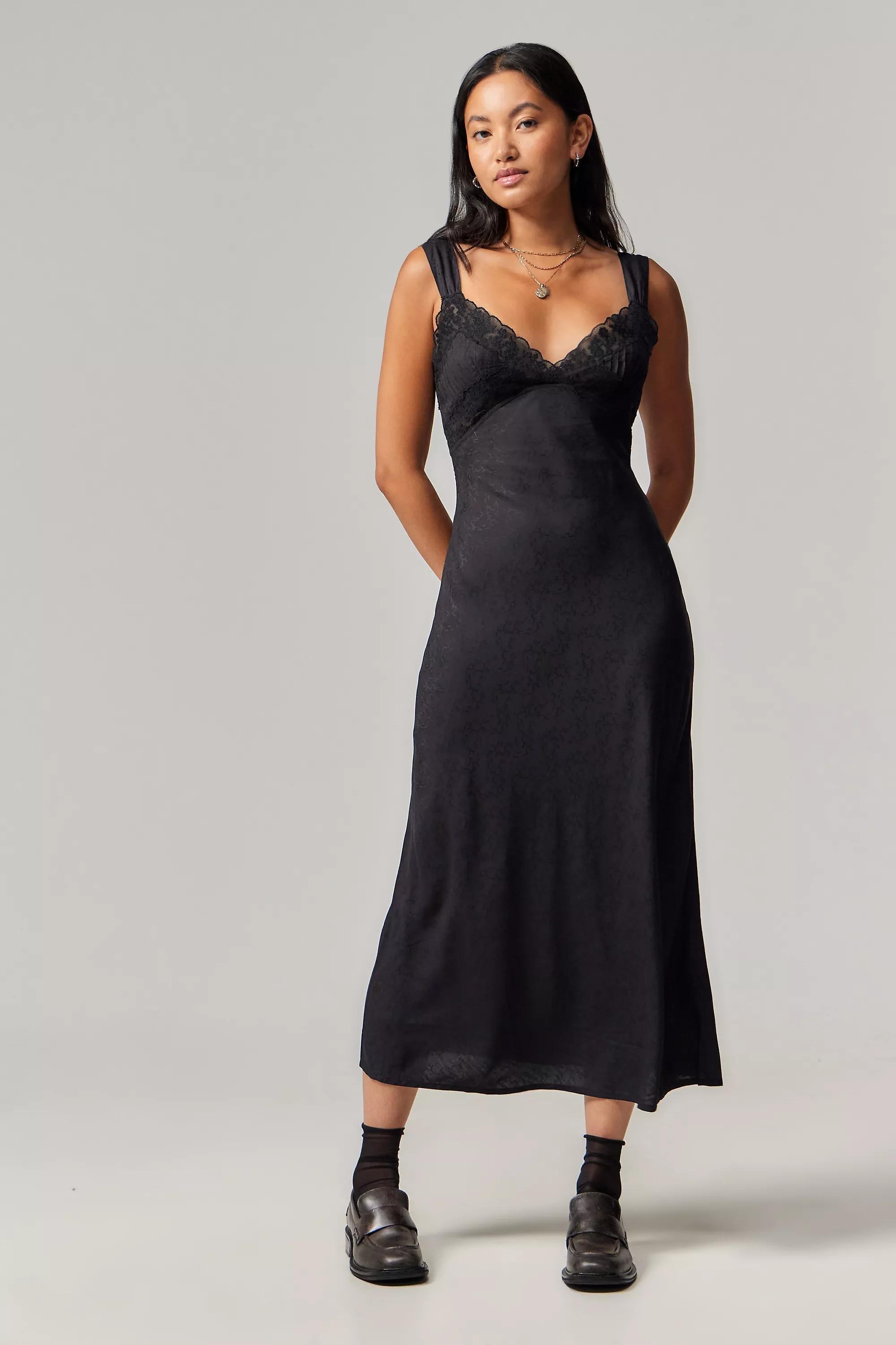 Black Bex Lingerie Slip Dress, , large image number 0