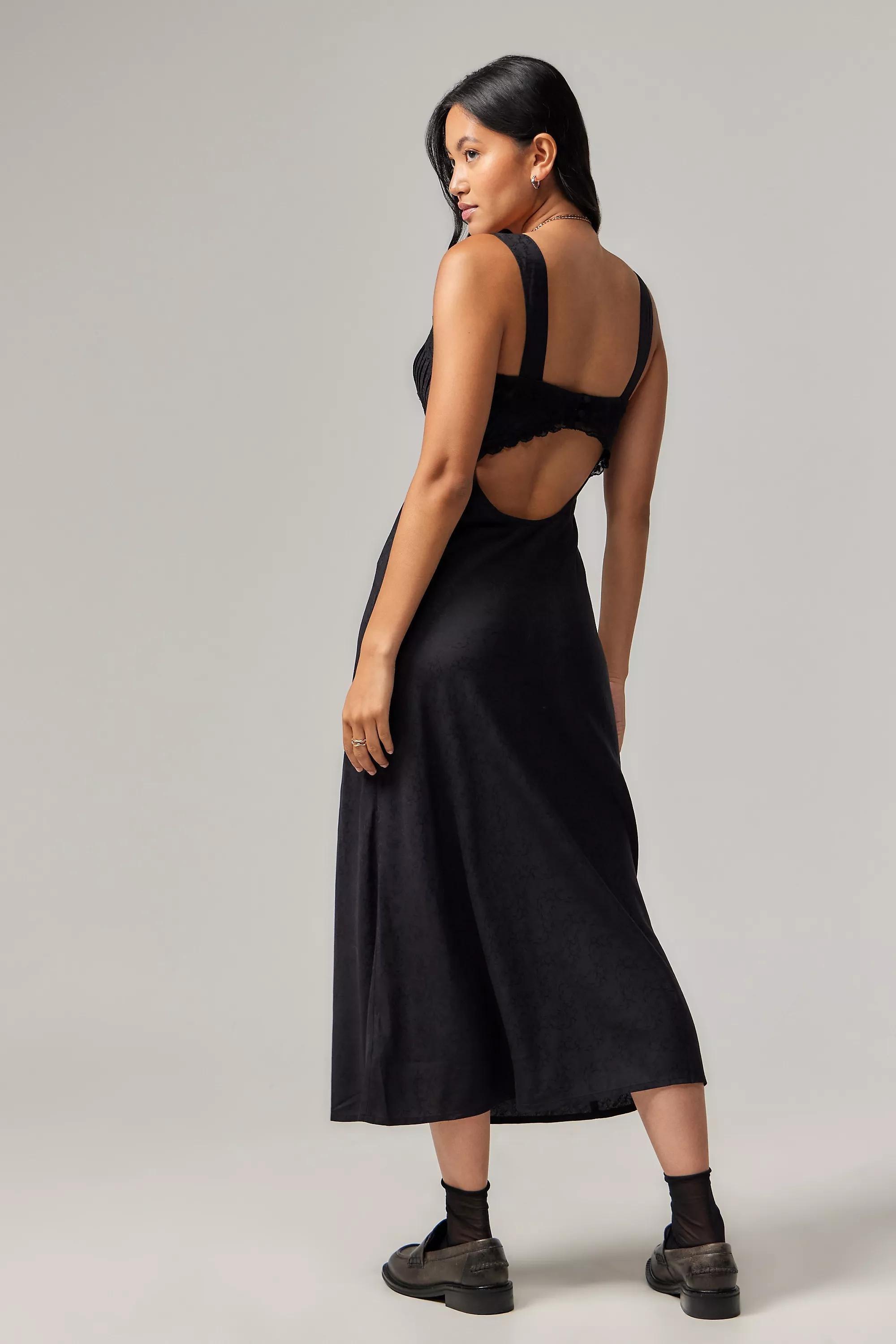 Black Bex Lingerie Slip Dress, , large image number 2