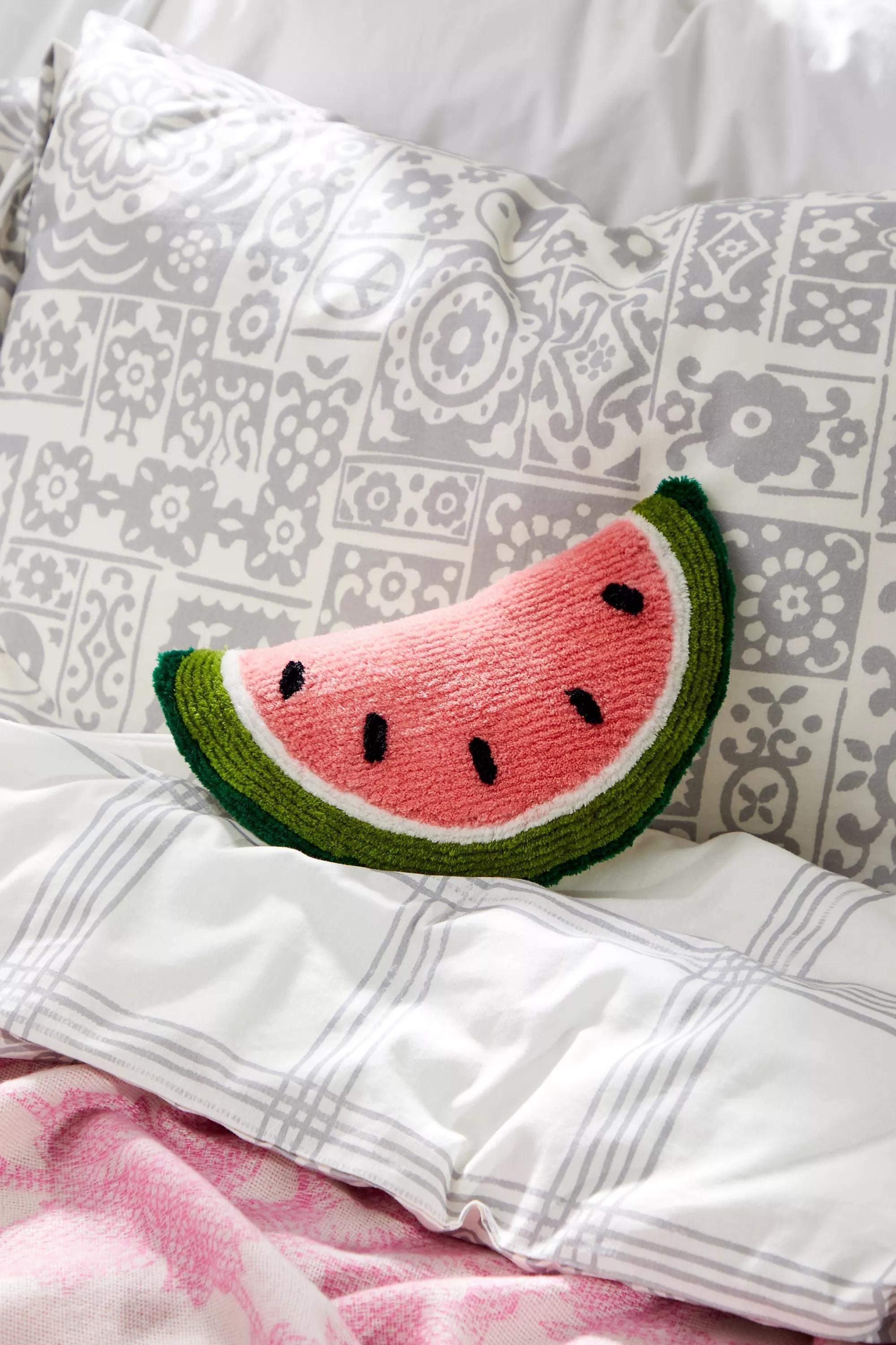 Pink Mini Watermelon Tufted Cushion, PINK, large image number 0