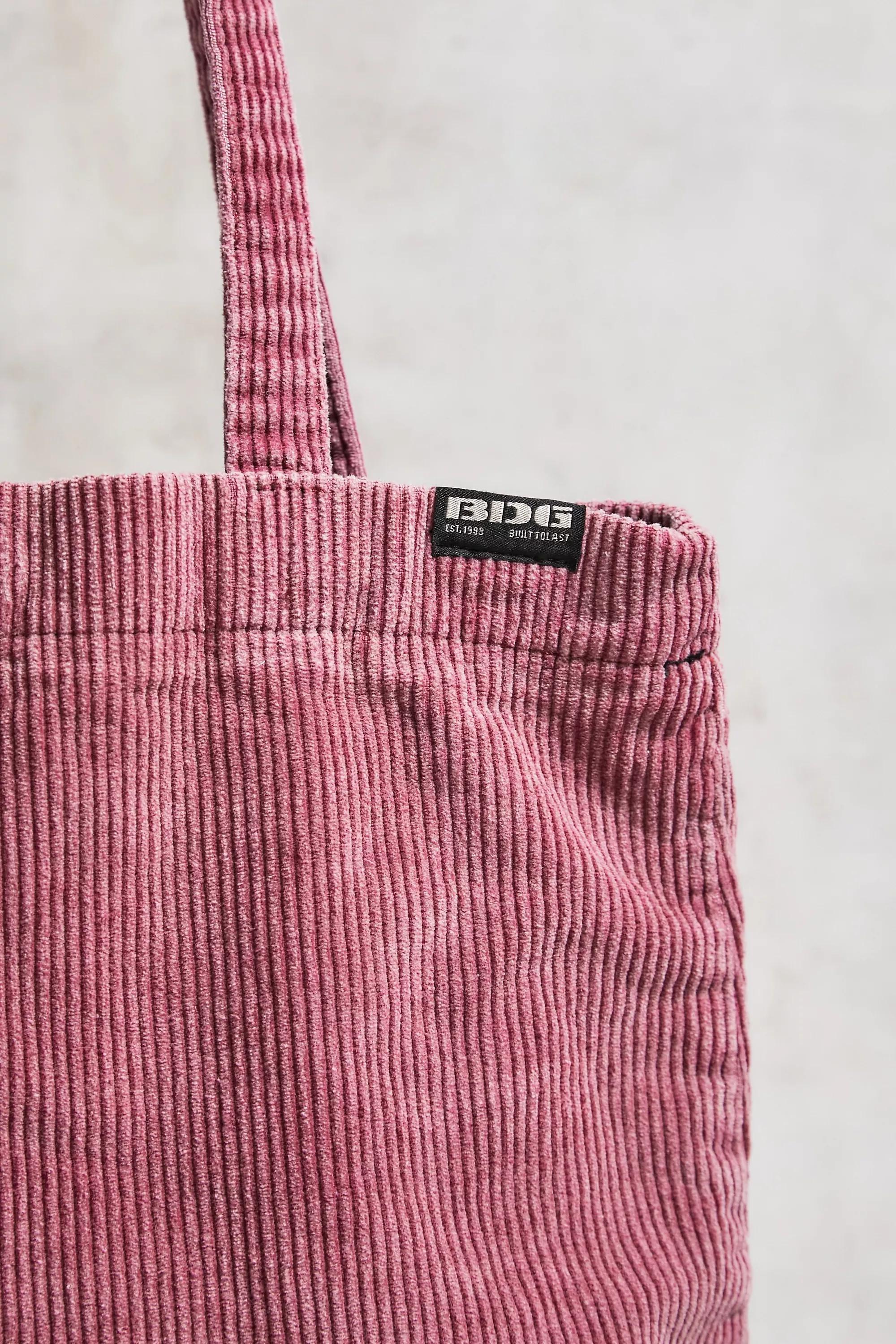 Red Bdg Corduroy Tote Bag, ROSE, large image number 2