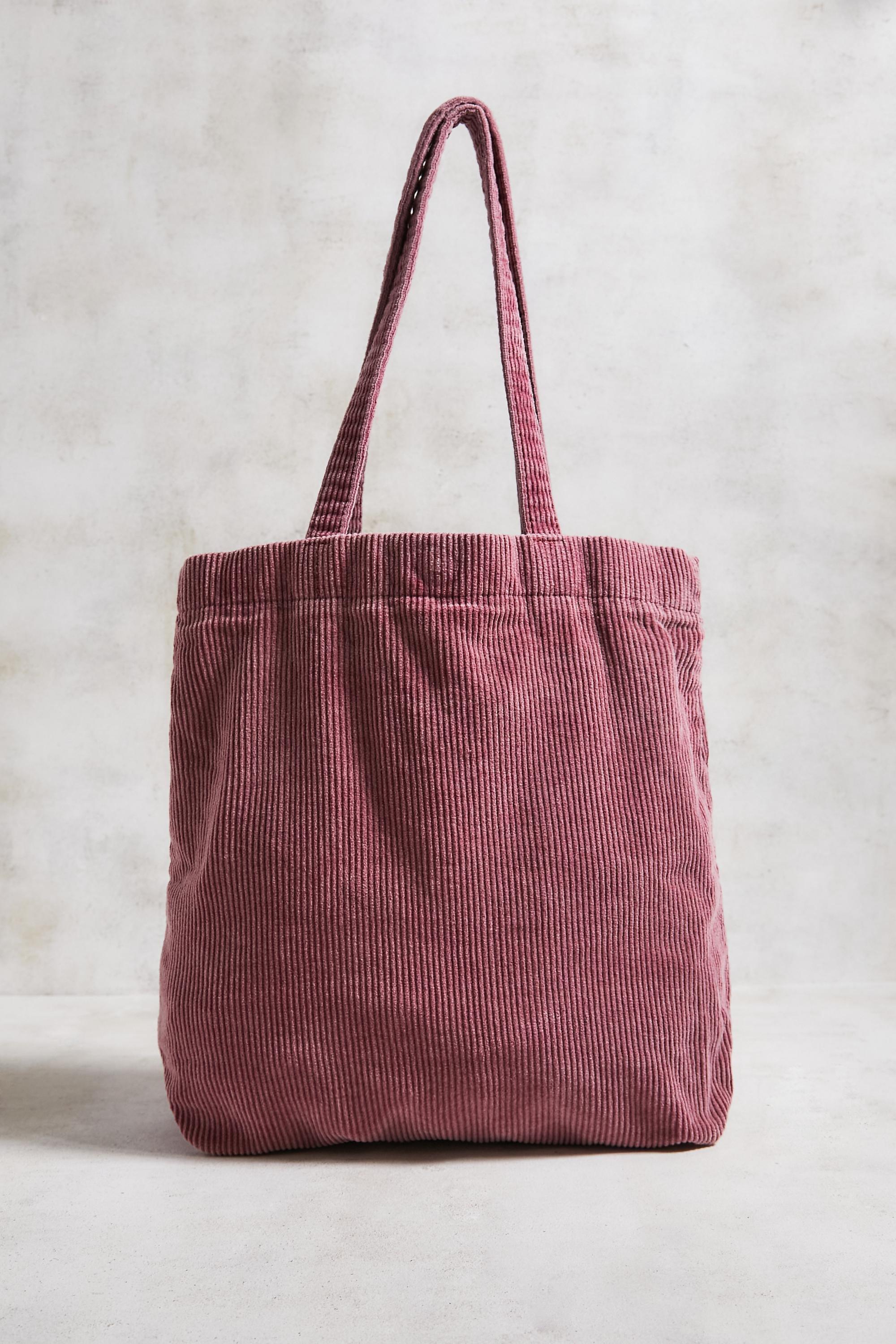 Red Bdg Corduroy Tote Bag, ROSE, large image number 4