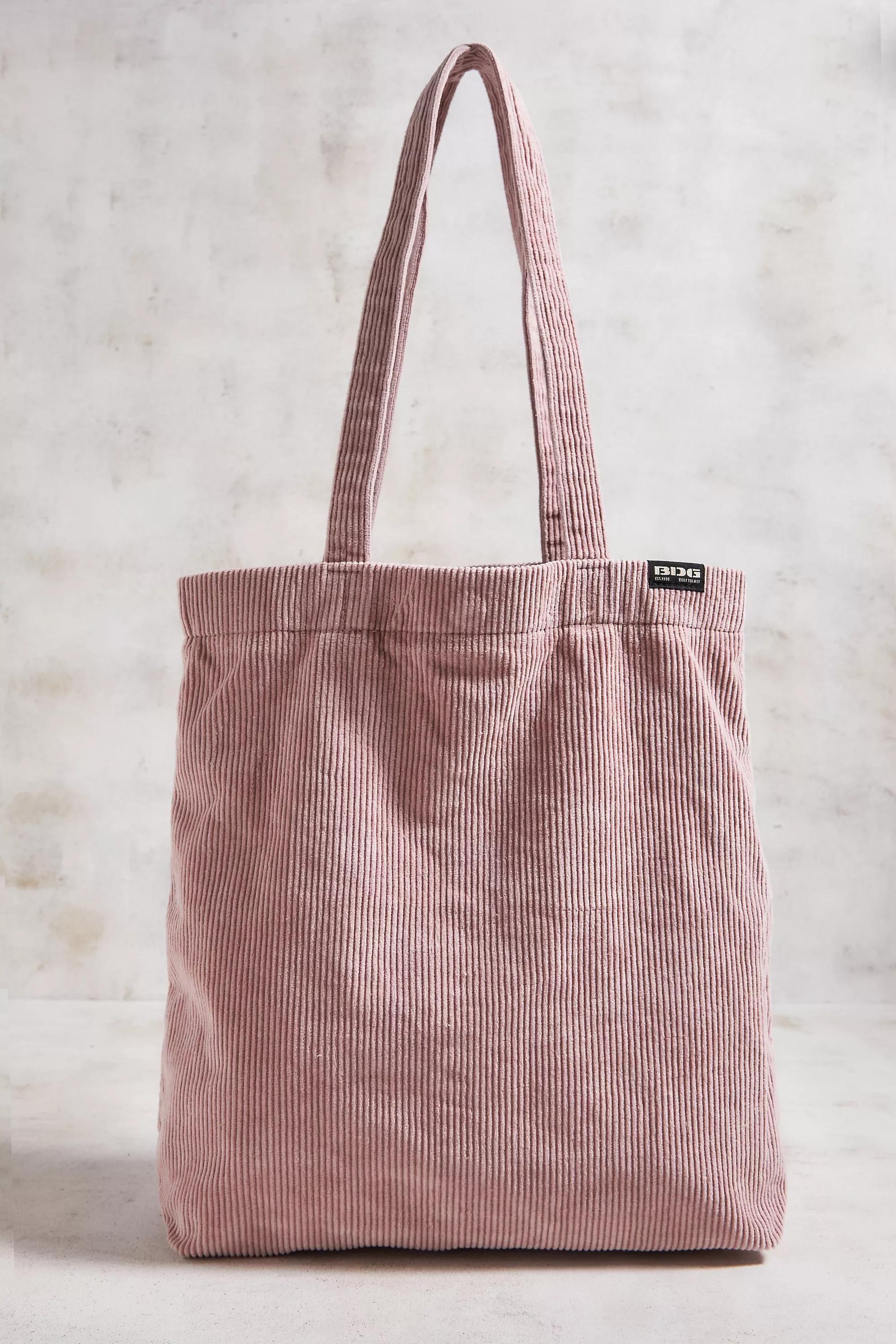 Urban Outfitters - Pink Bdg Tab Corduroy Tote Bag
