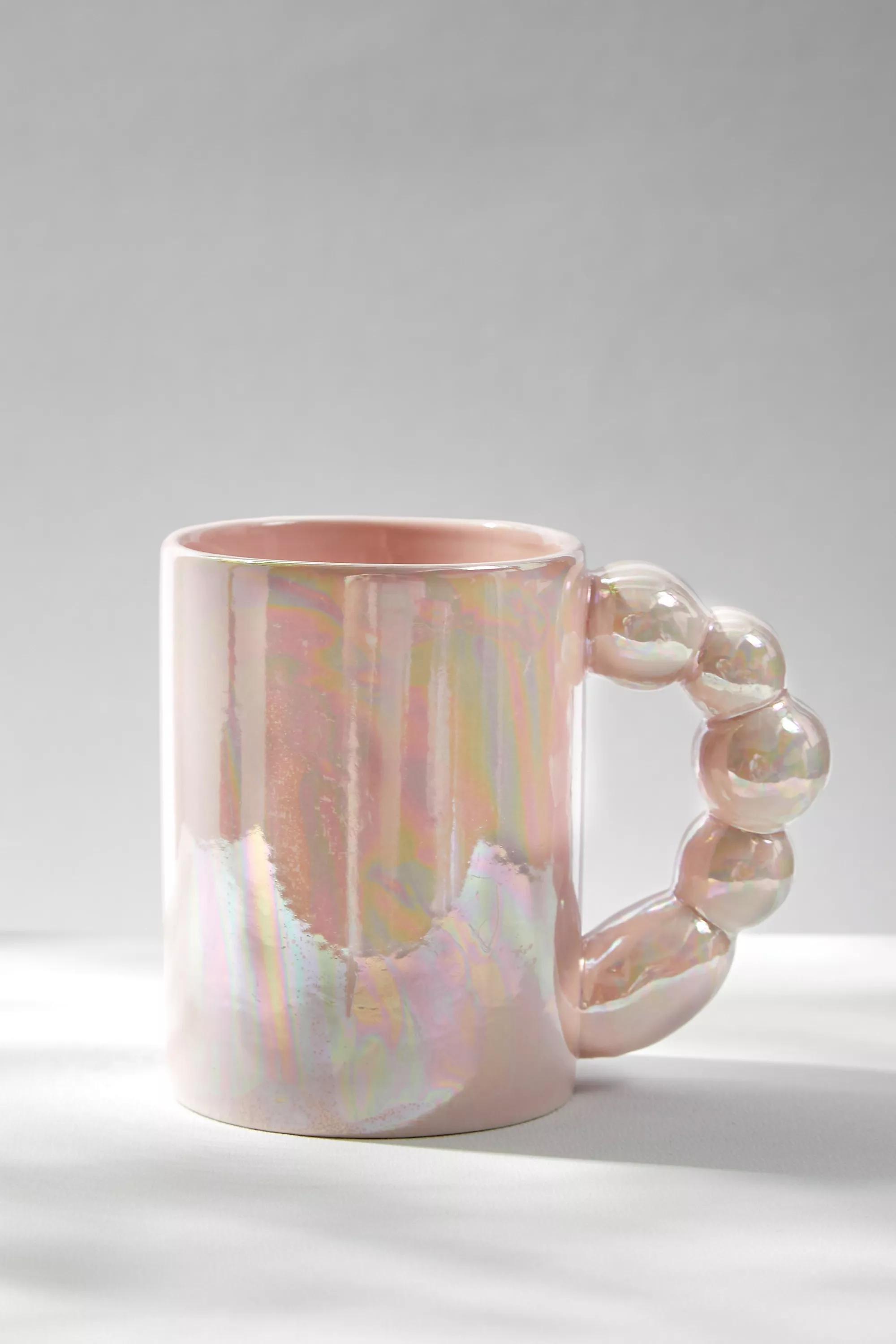 Pink Pearlescent Bubble Mug, PINK, large image number 0
