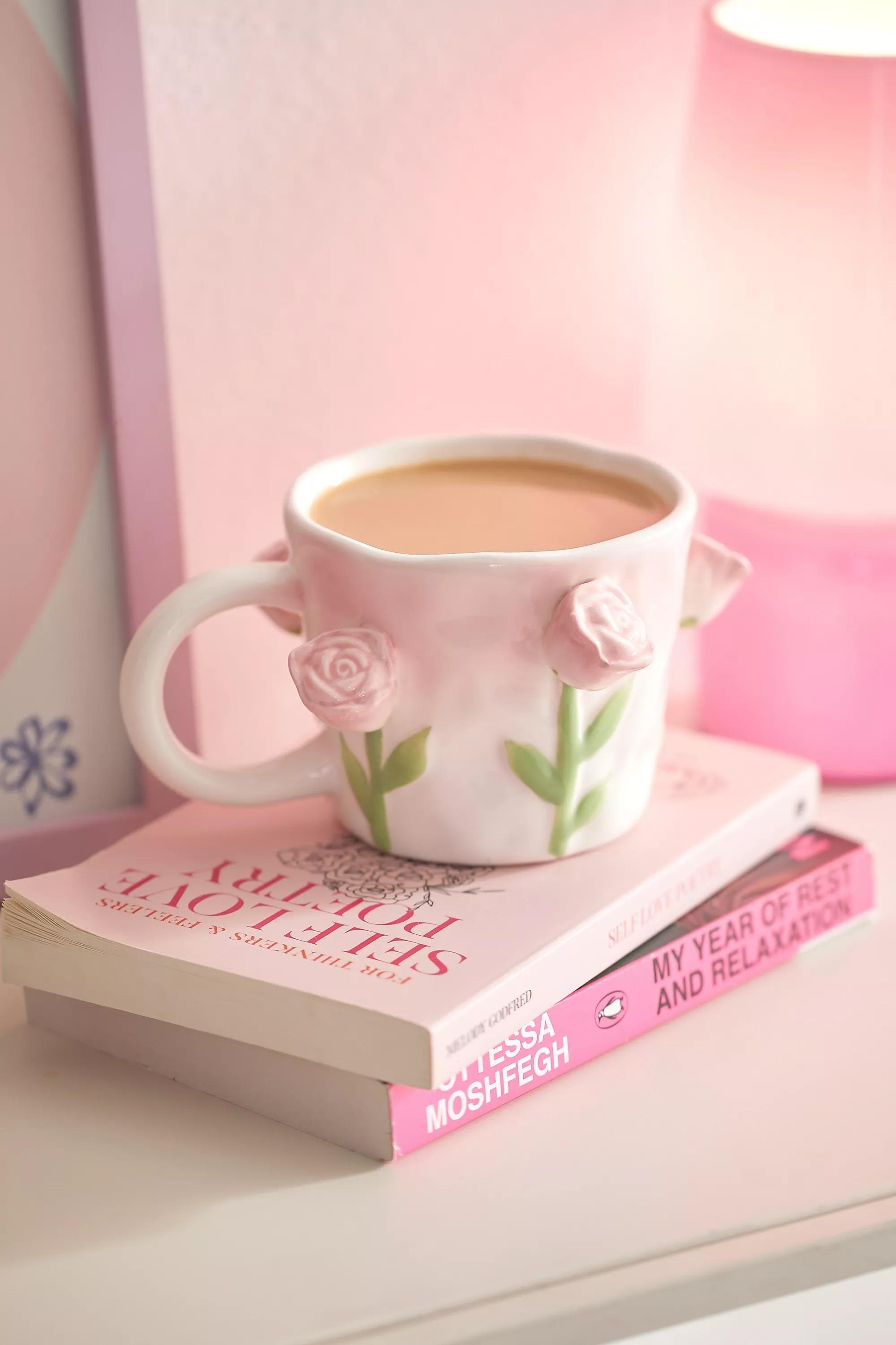 Pink Rose Bud Mug, PINK, large image number 0