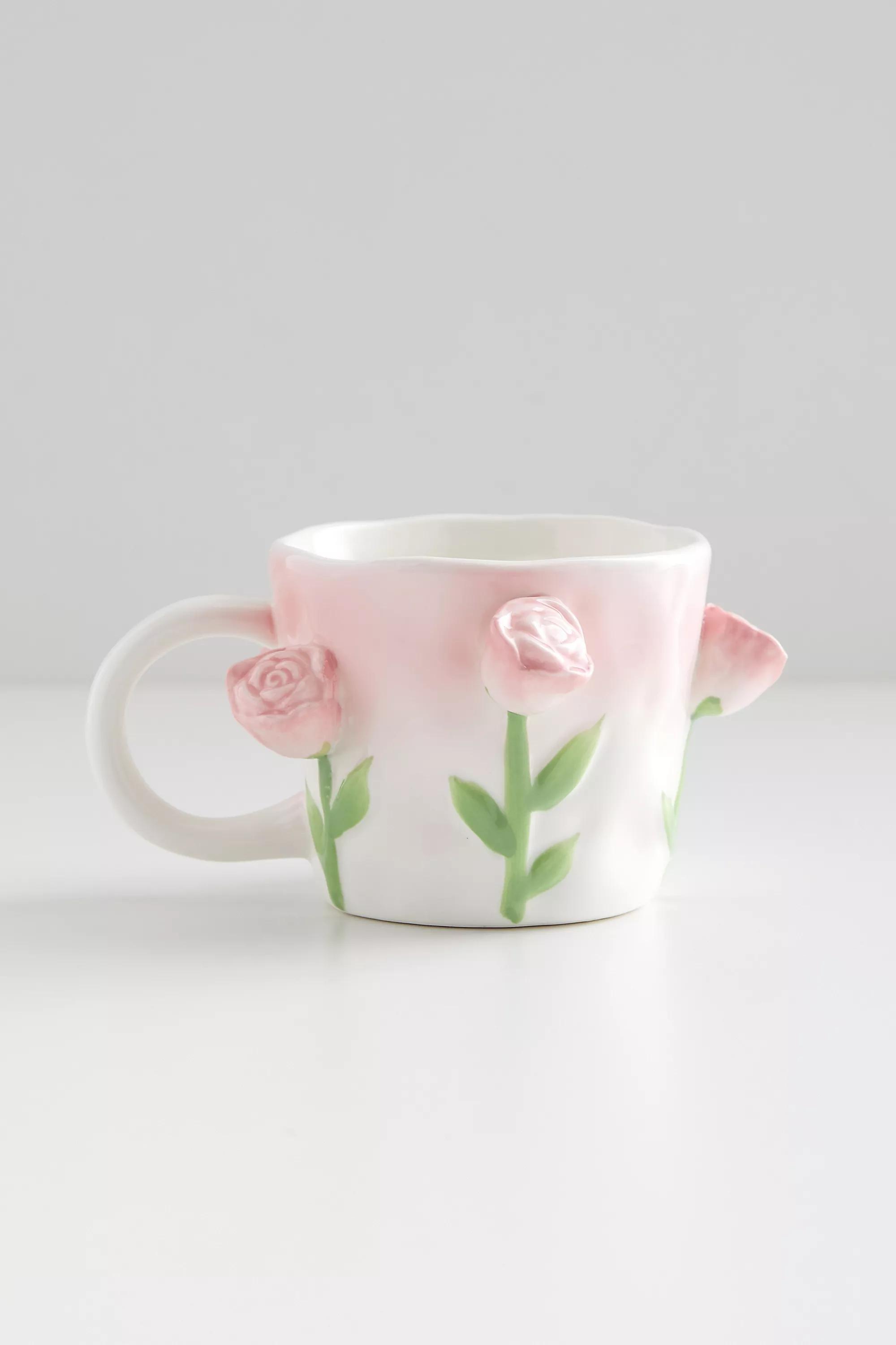 Pink Rose Bud Mug, PINK, large image number 1