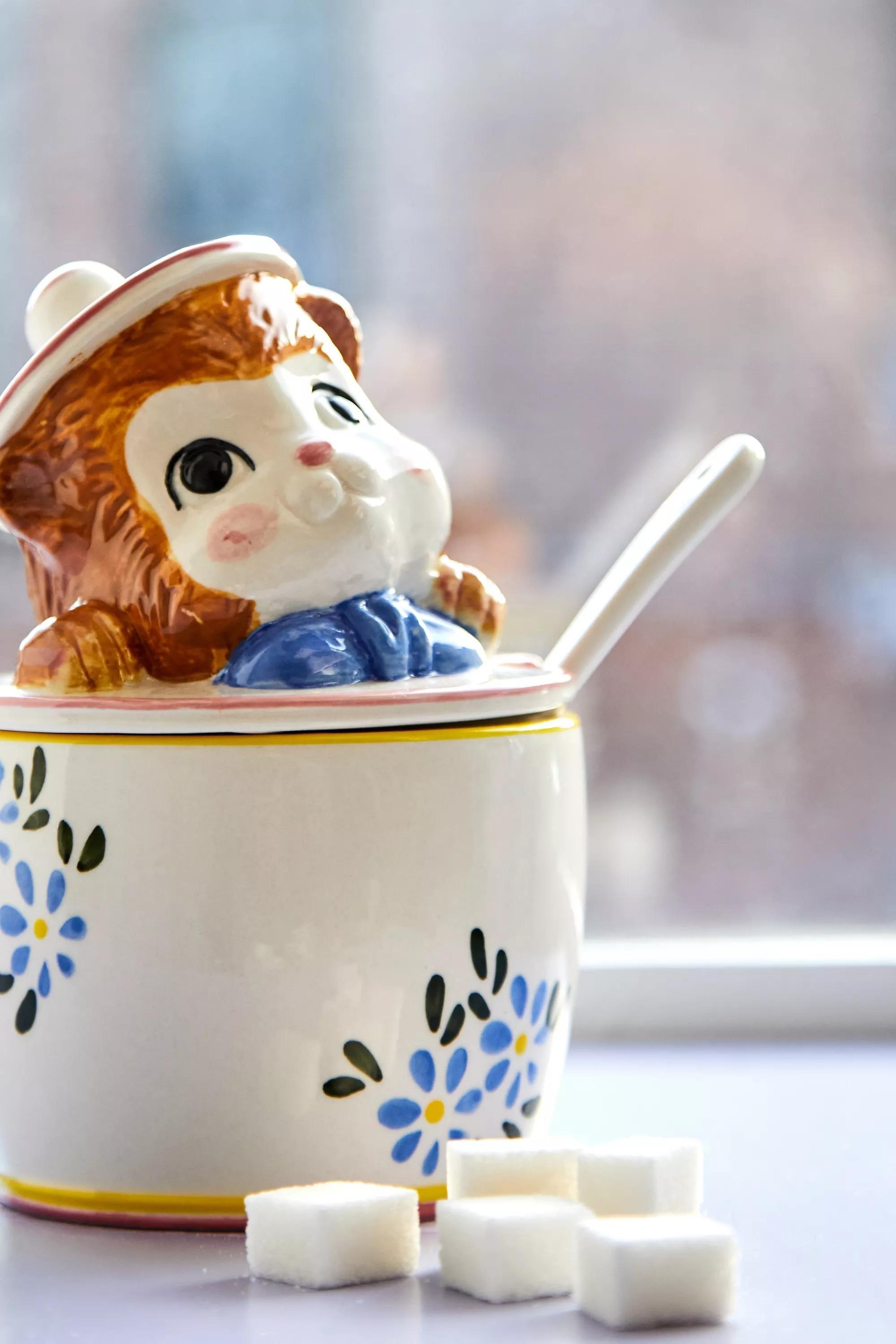 Assort Kitsch Cat Sugar Dish, A301_0000, large image number 2