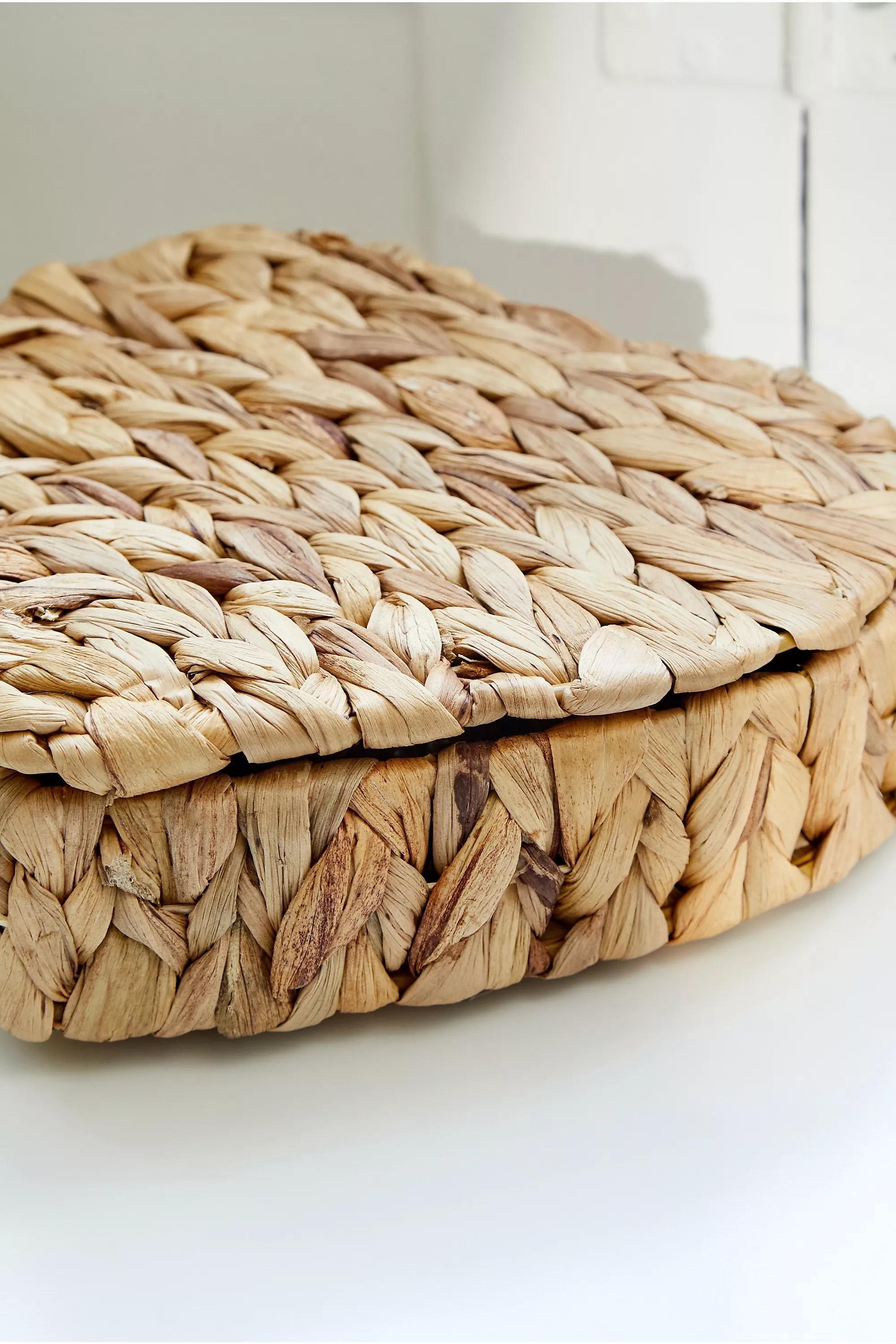 White Heart Lidded Basket, NEUTR, large image number 2