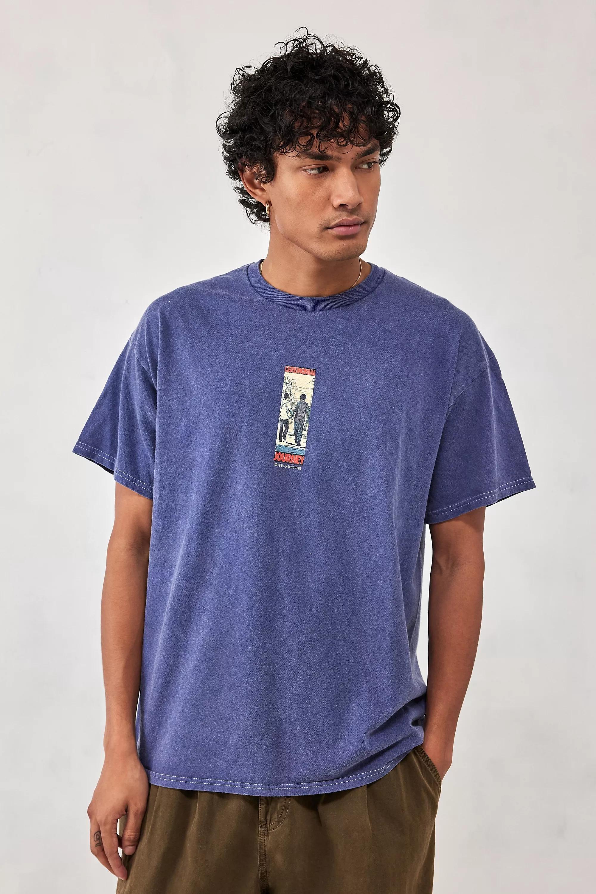 Blue Kyoto Town T-Shirt, , large image number 1