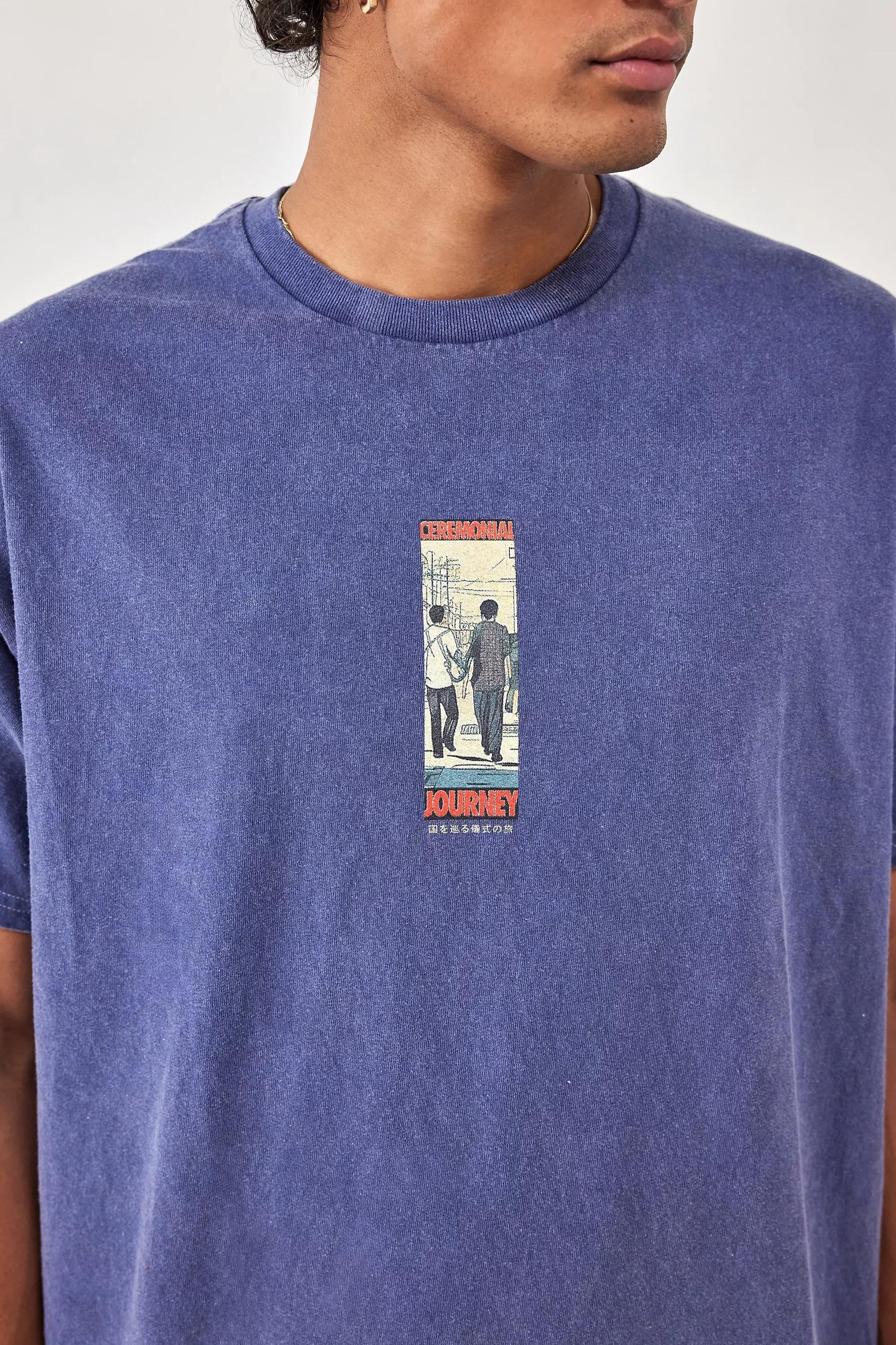 Blue Kyoto Town T-Shirt, , large image number 2
