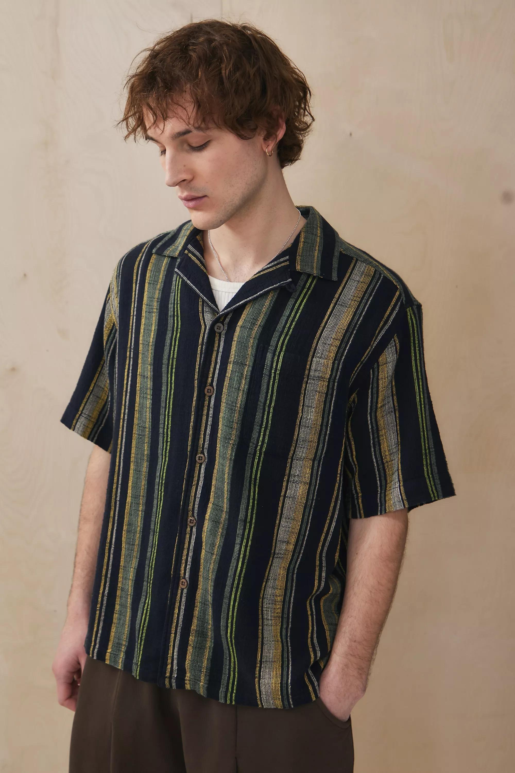 Black Uo Striped Shirt, , large image number 0