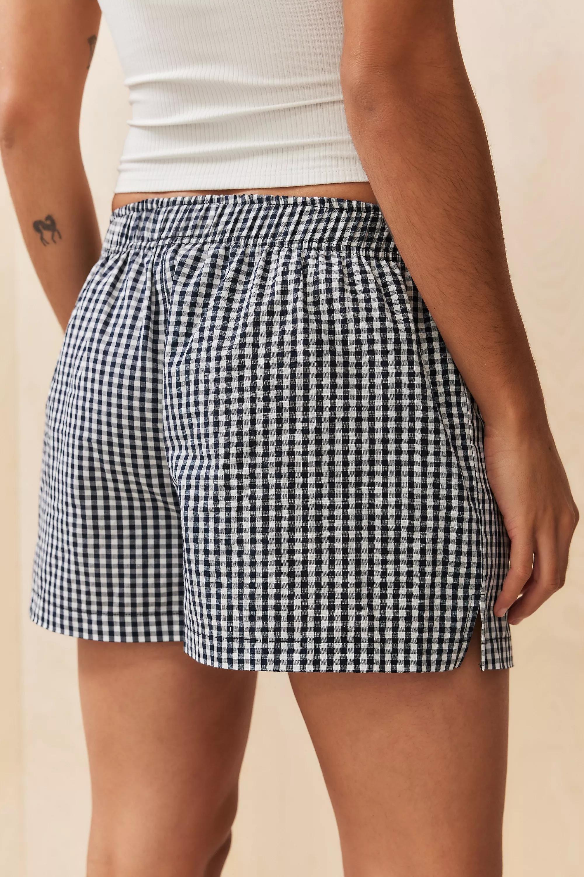 Black Bdg Plaid Boxer Shorts, , large image number 3