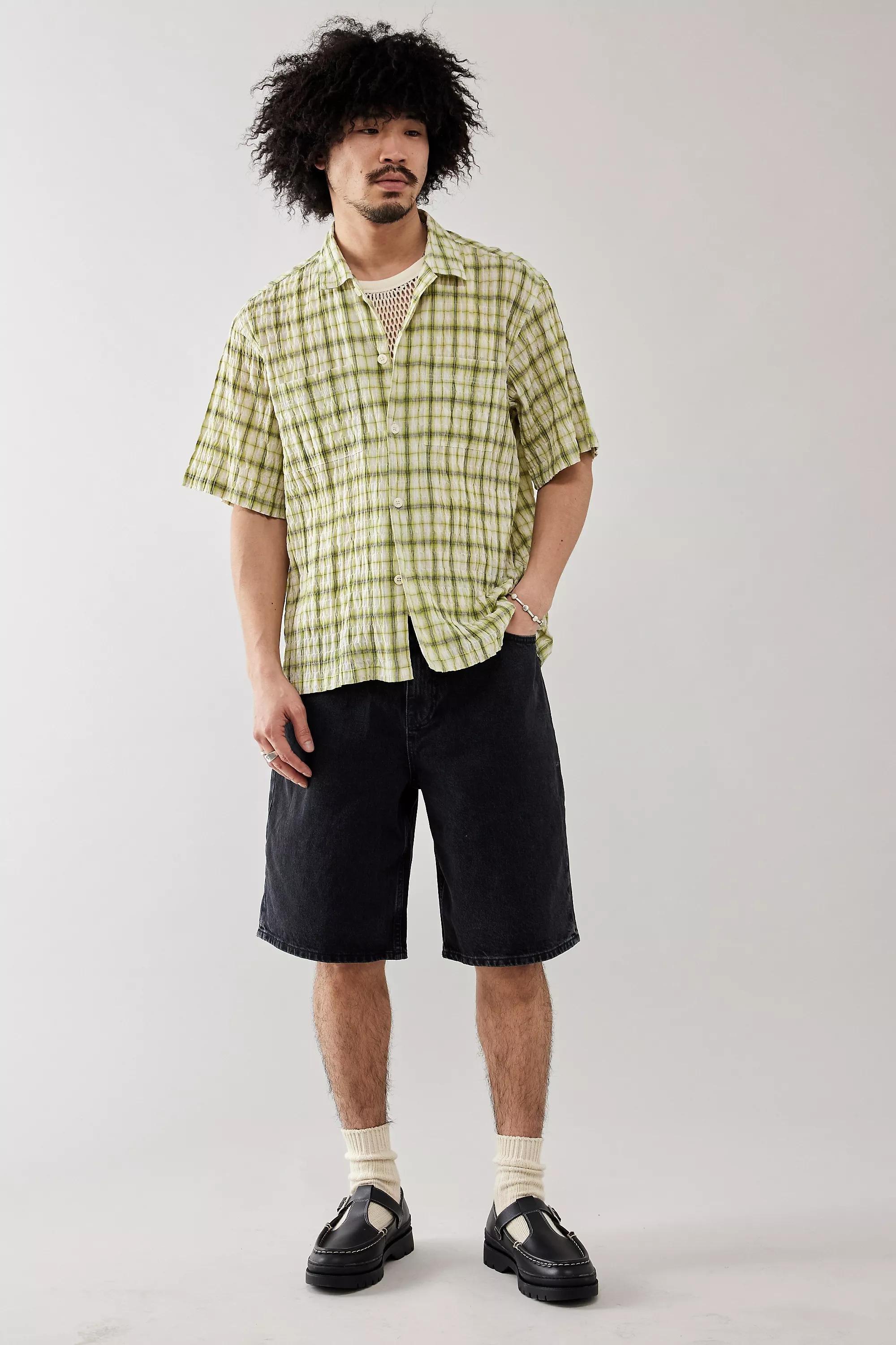 Black Bdg Washed Denim Jack Shorts, , large image number 1