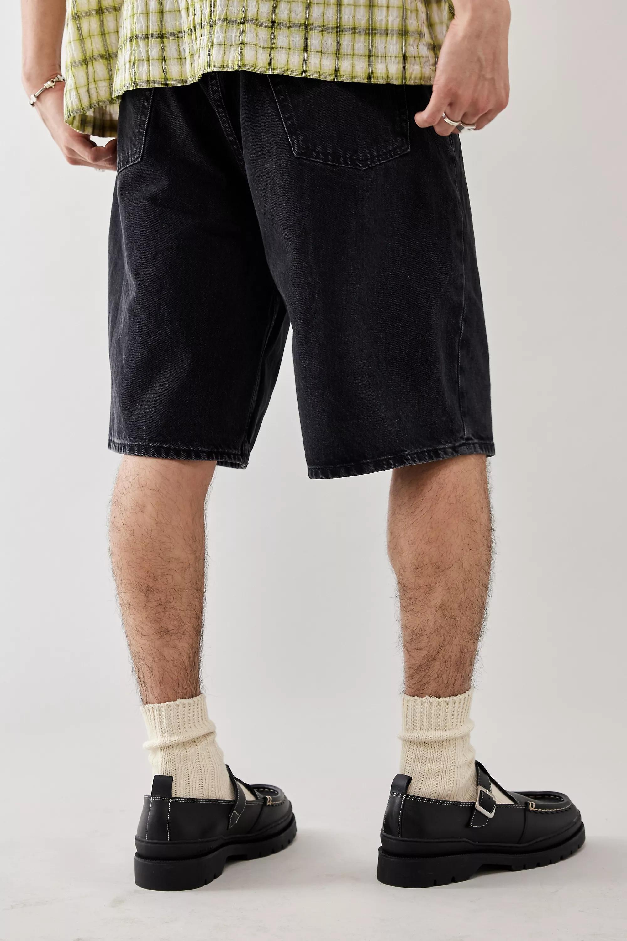 Black Bdg Washed Denim Jack Shorts, , large image number 2